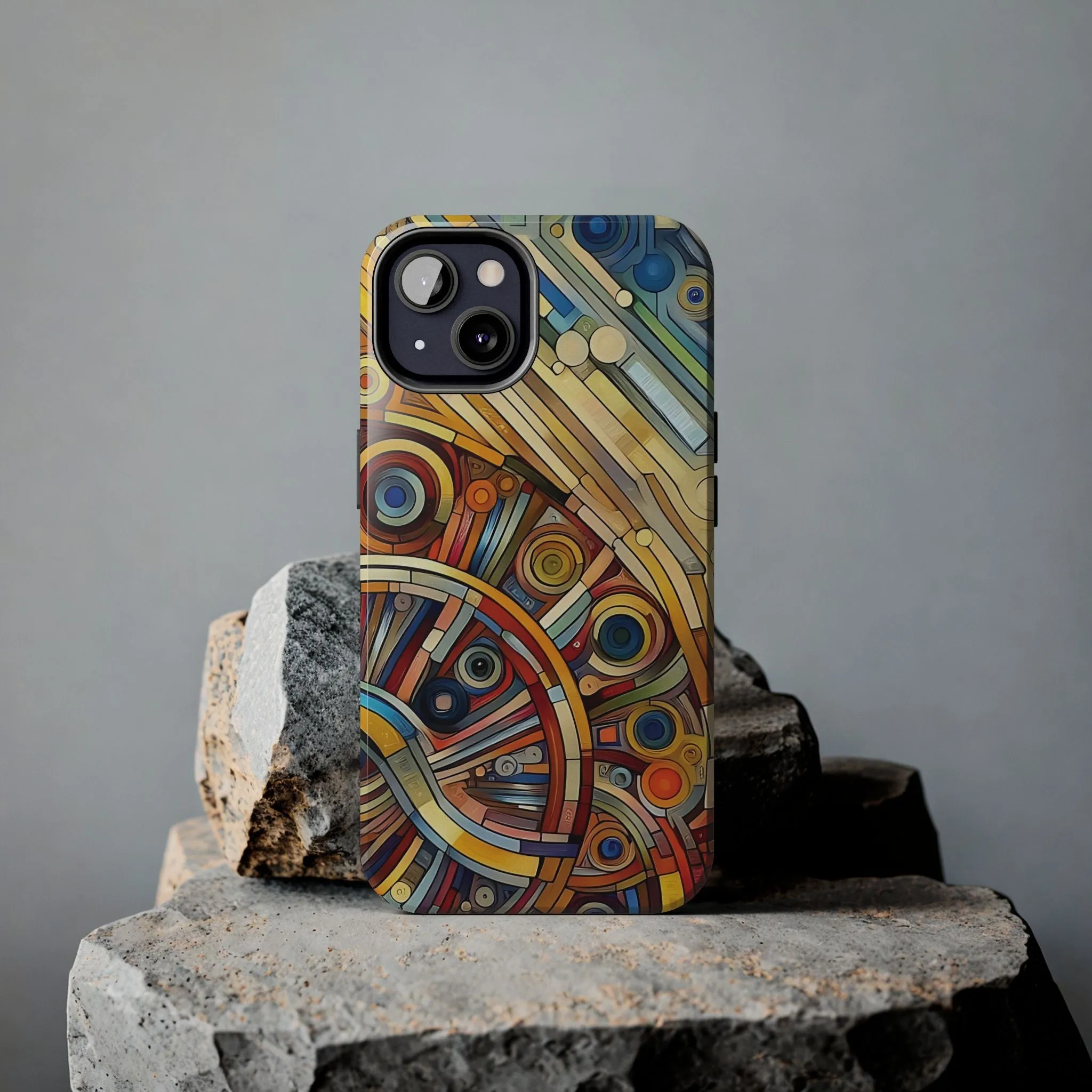 Colorful abstract round patterns design Tough Phone Cases