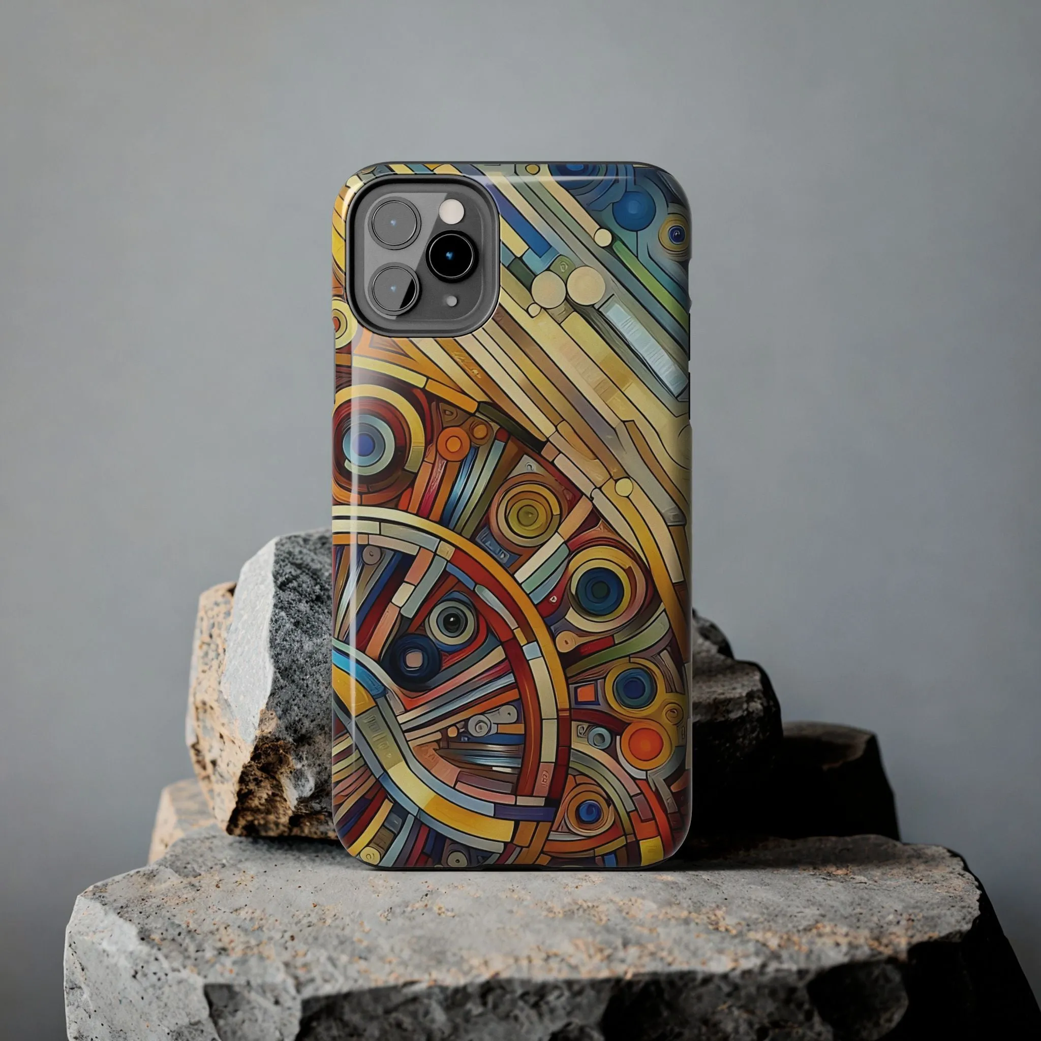 Colorful abstract round patterns design Tough Phone Cases