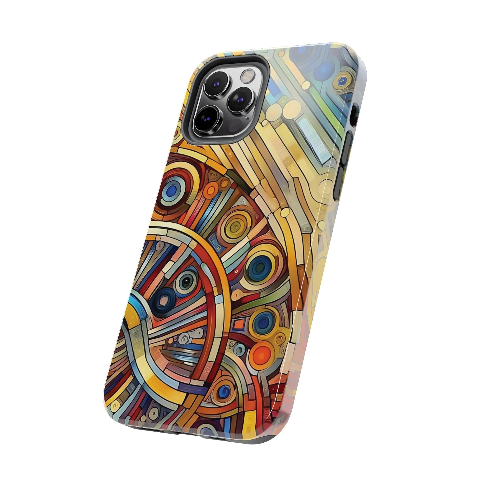 Colorful abstract round patterns design Tough Phone Cases