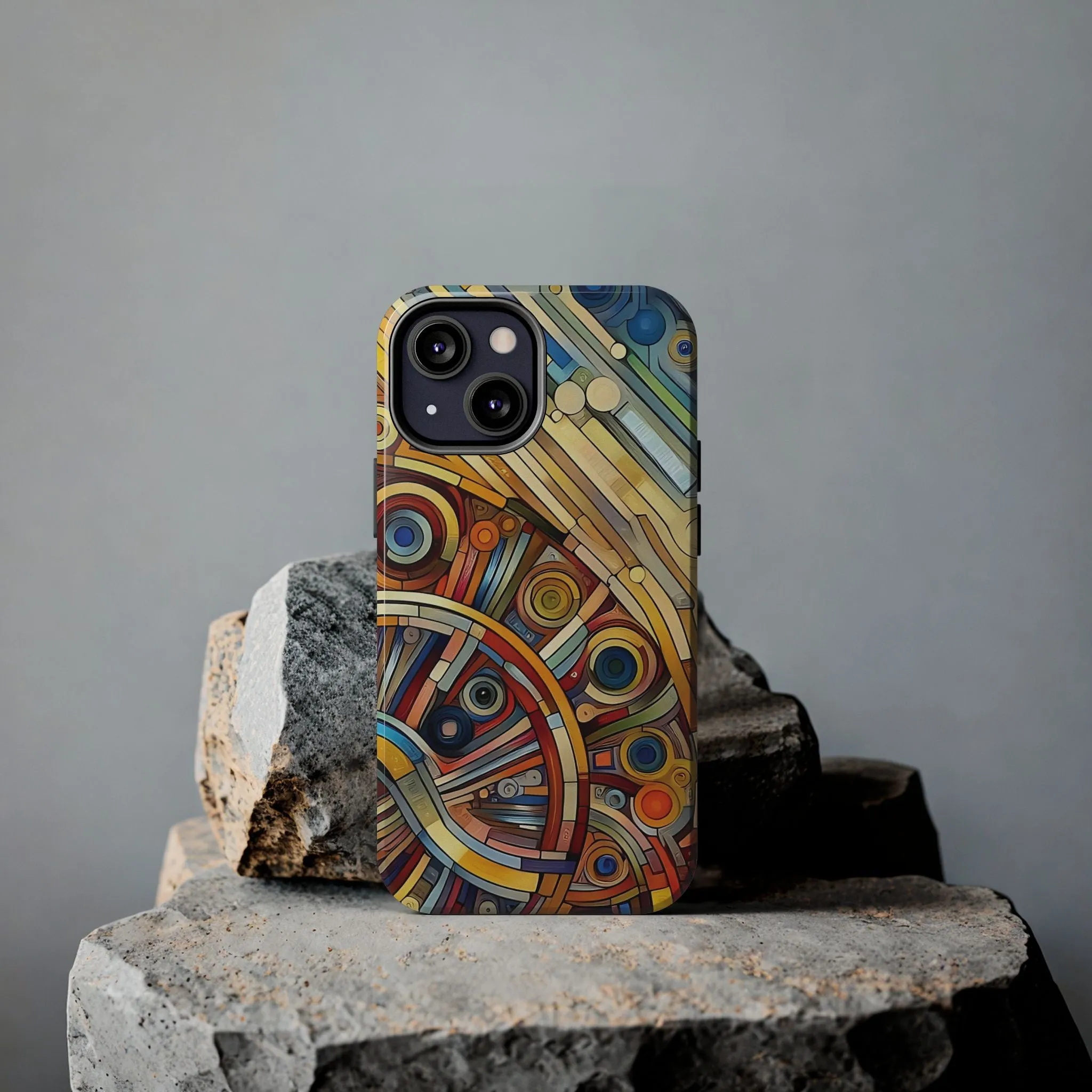 Colorful abstract round patterns design Tough Phone Cases
