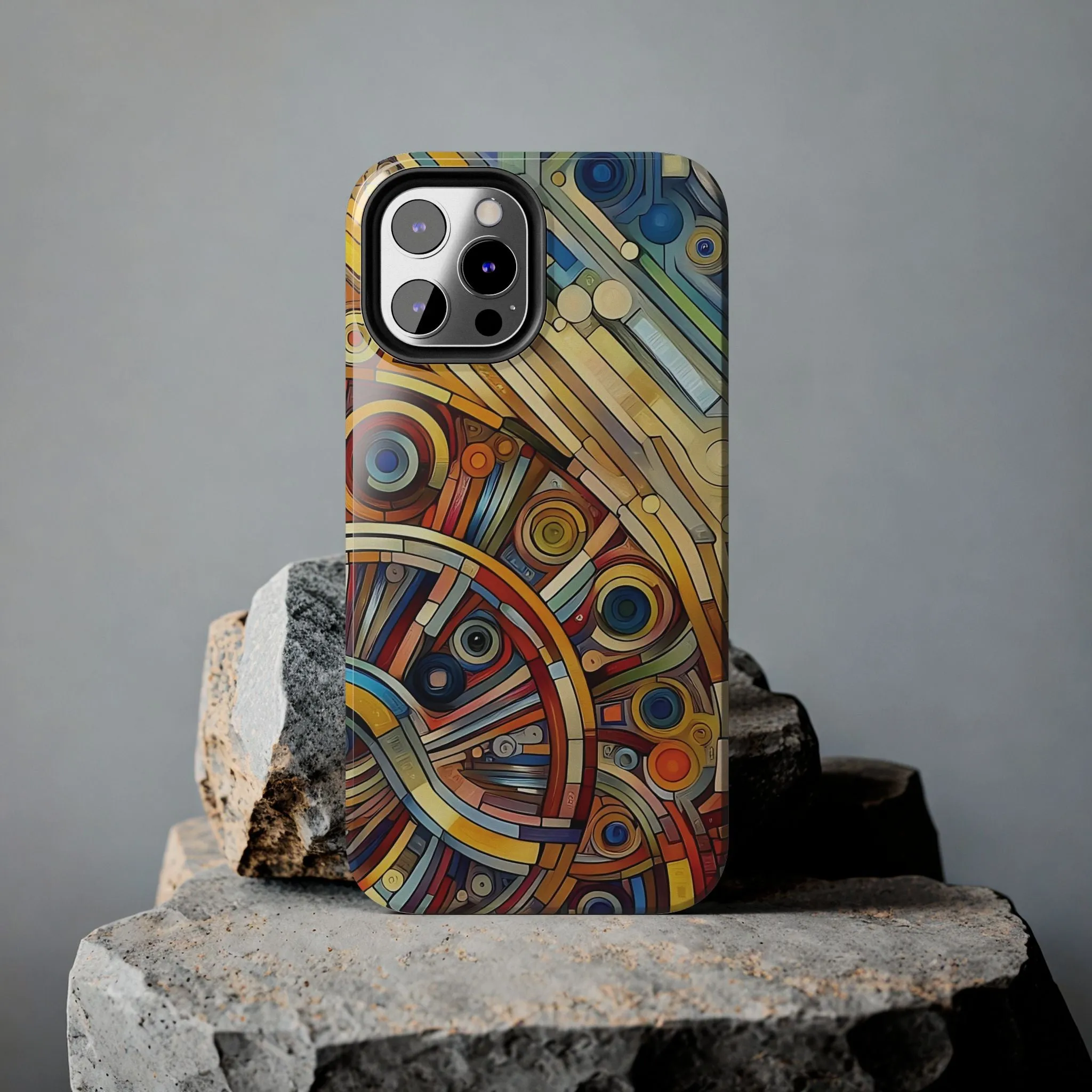 Colorful abstract round patterns design Tough Phone Cases