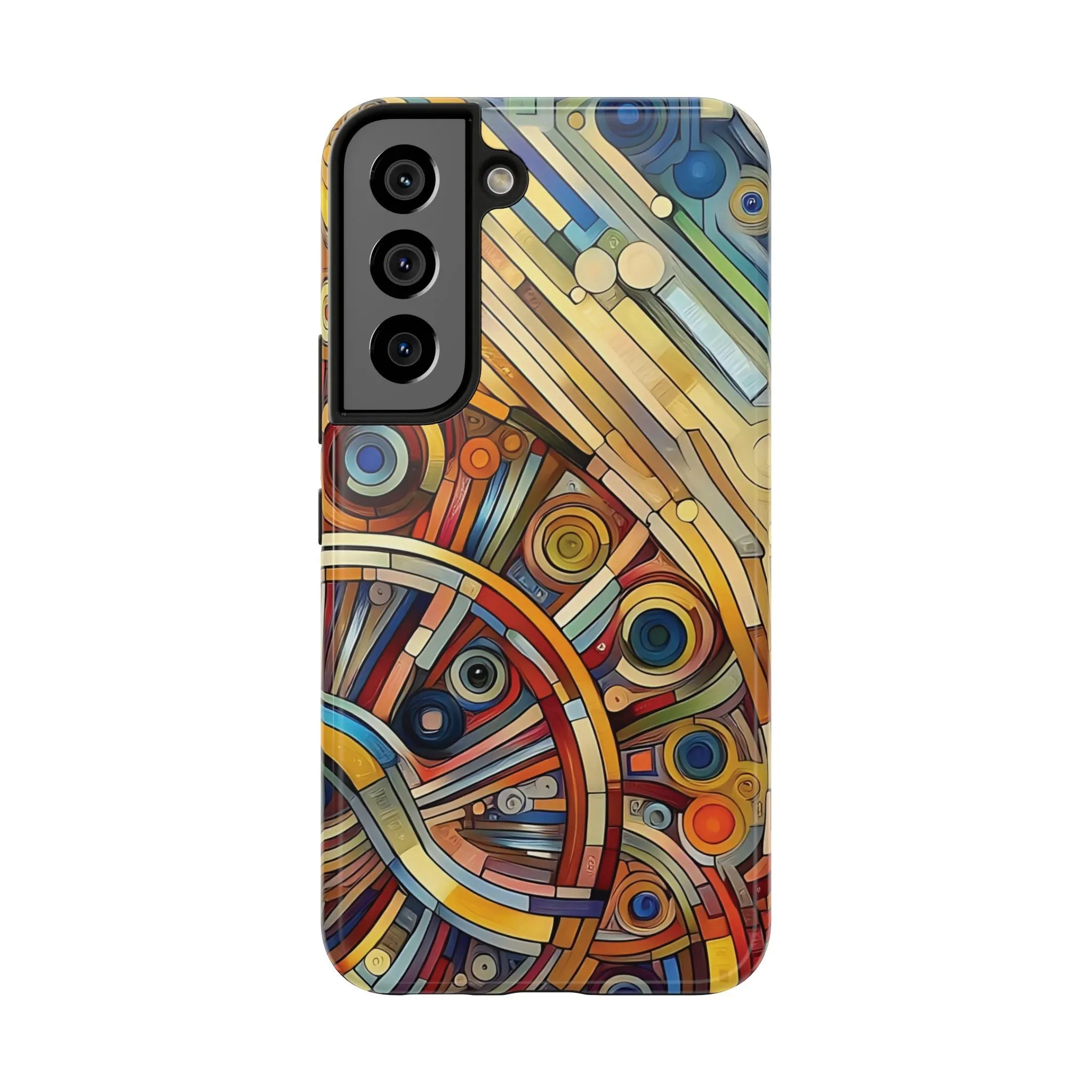 Colorful abstract round patterns design Tough Phone Cases