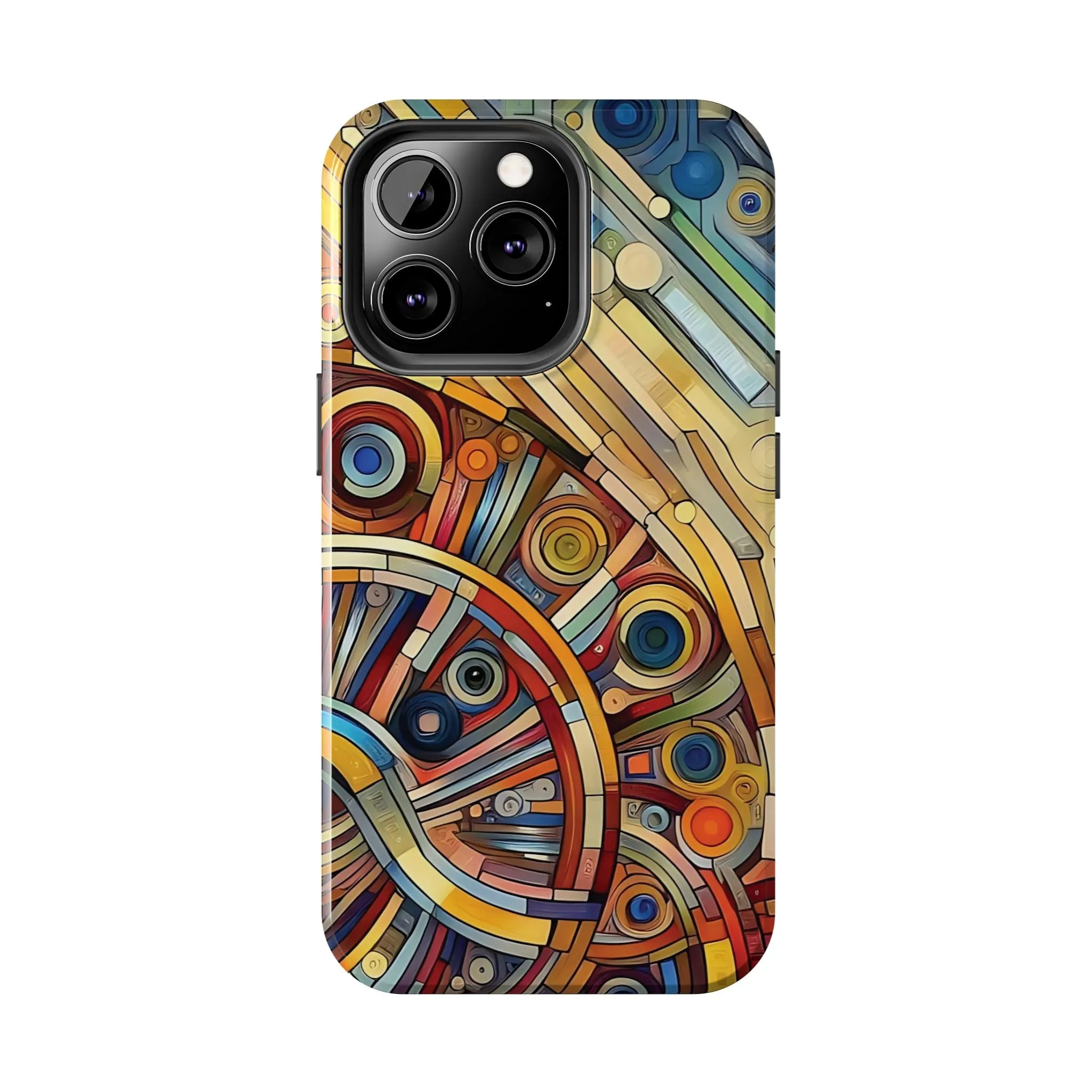 Colorful abstract round patterns design Tough Phone Cases