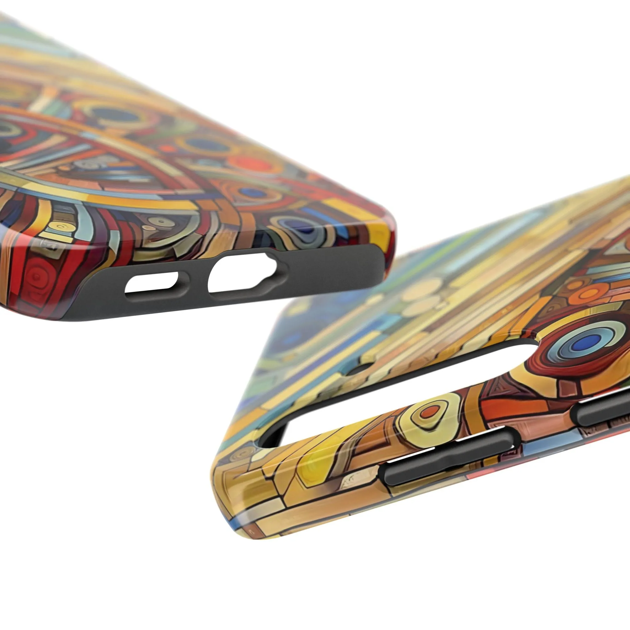 Colorful abstract round patterns design Tough Phone Cases
