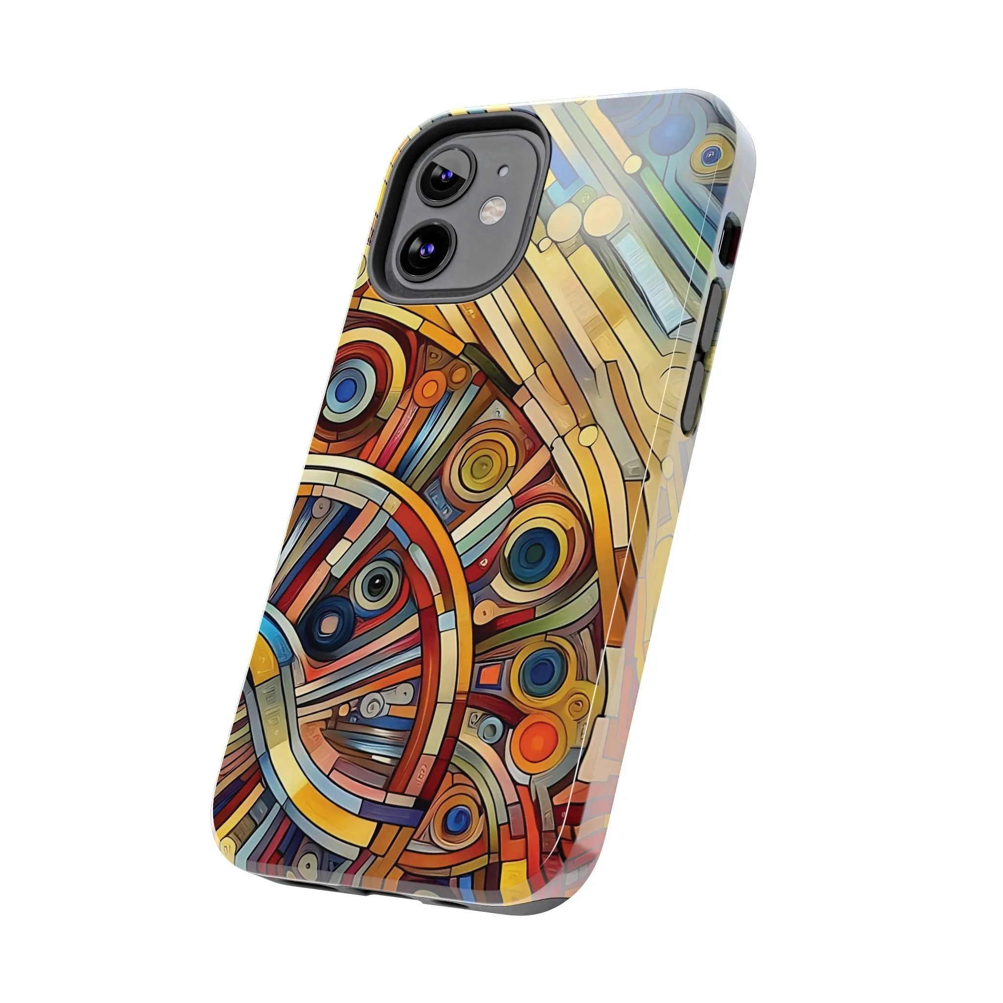 Colorful abstract round patterns design Tough Phone Cases