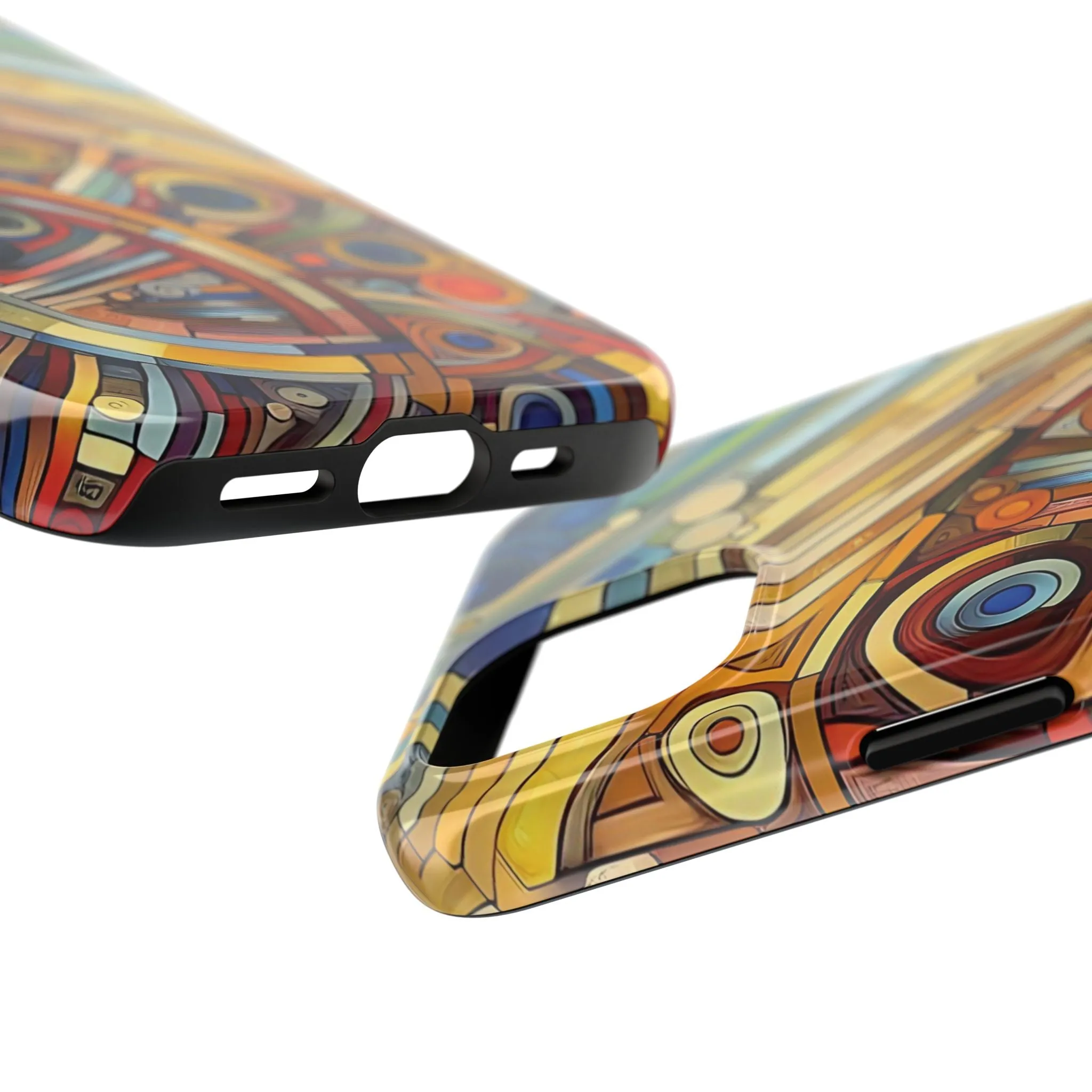 Colorful abstract round patterns design Tough Phone Cases