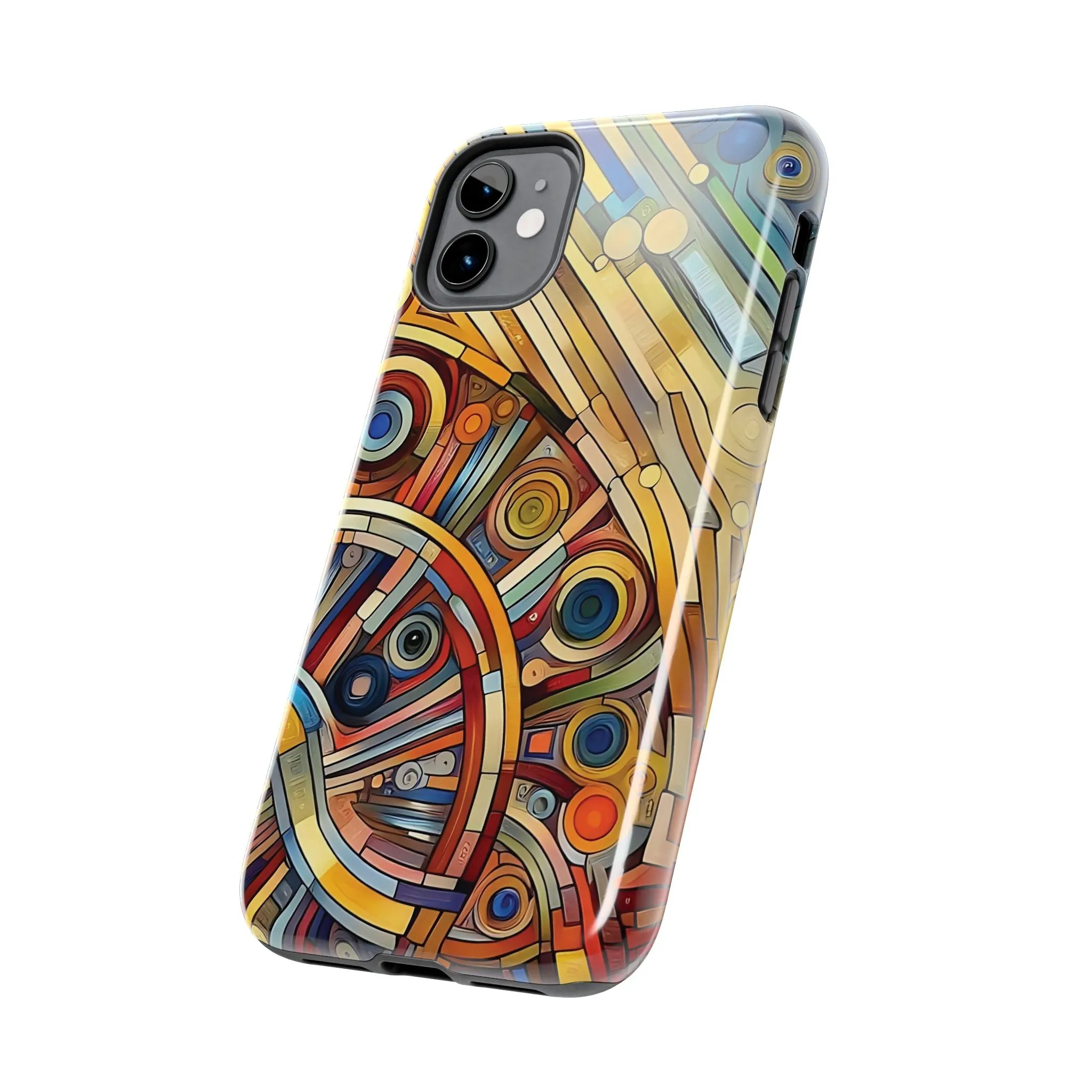 Colorful abstract round patterns design Tough Phone Cases
