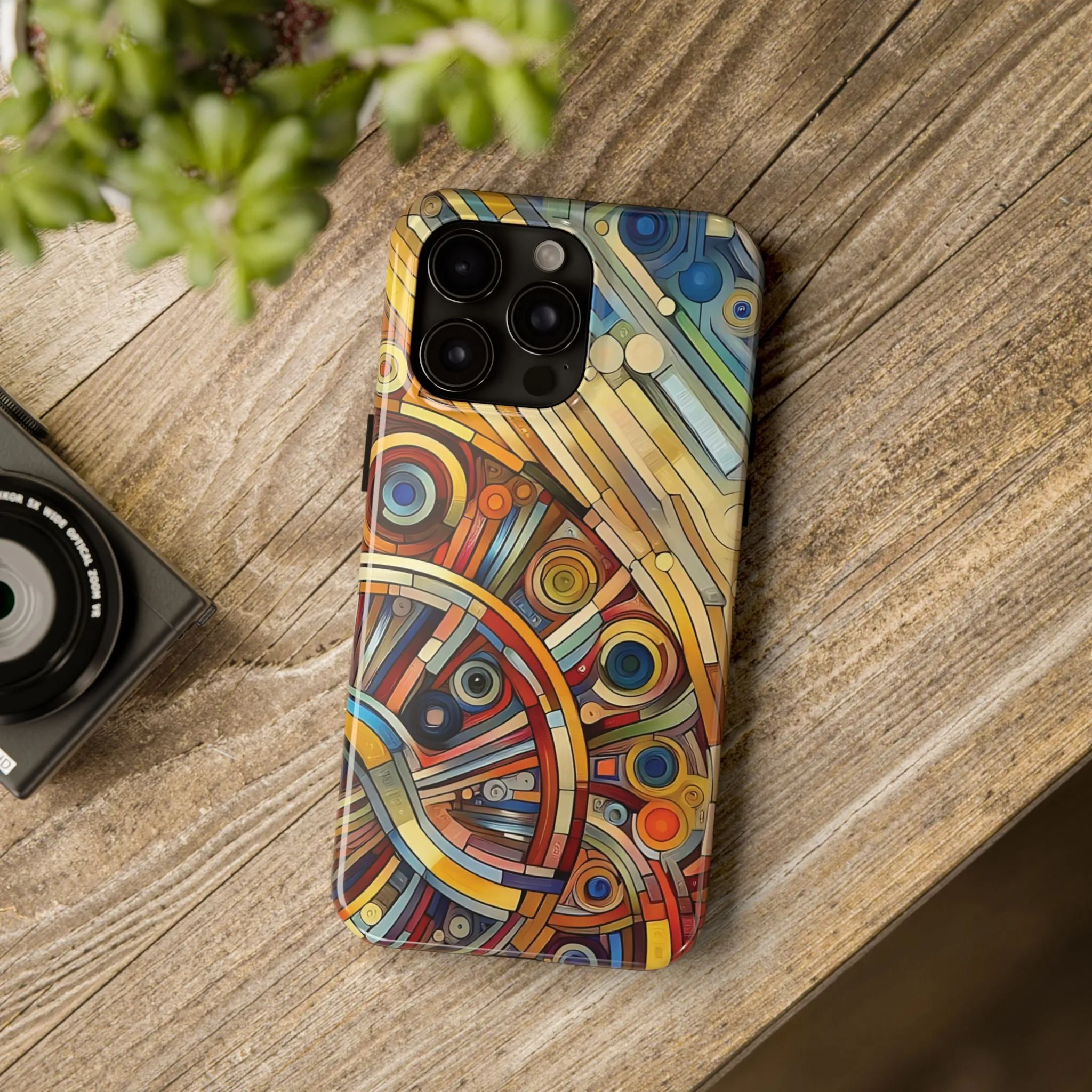 Colorful abstract round patterns design Tough Phone Cases