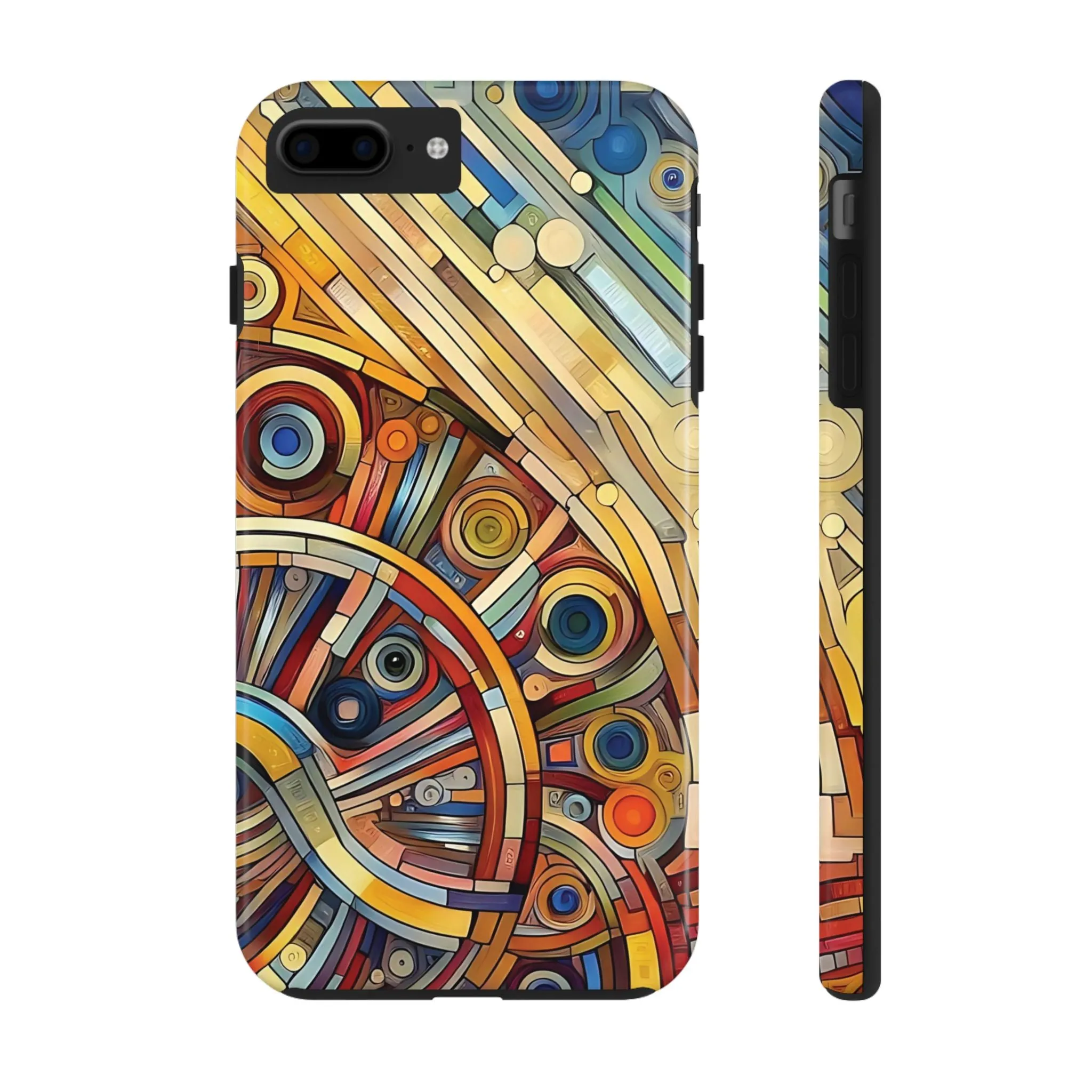 Colorful abstract round patterns design Tough Phone Cases