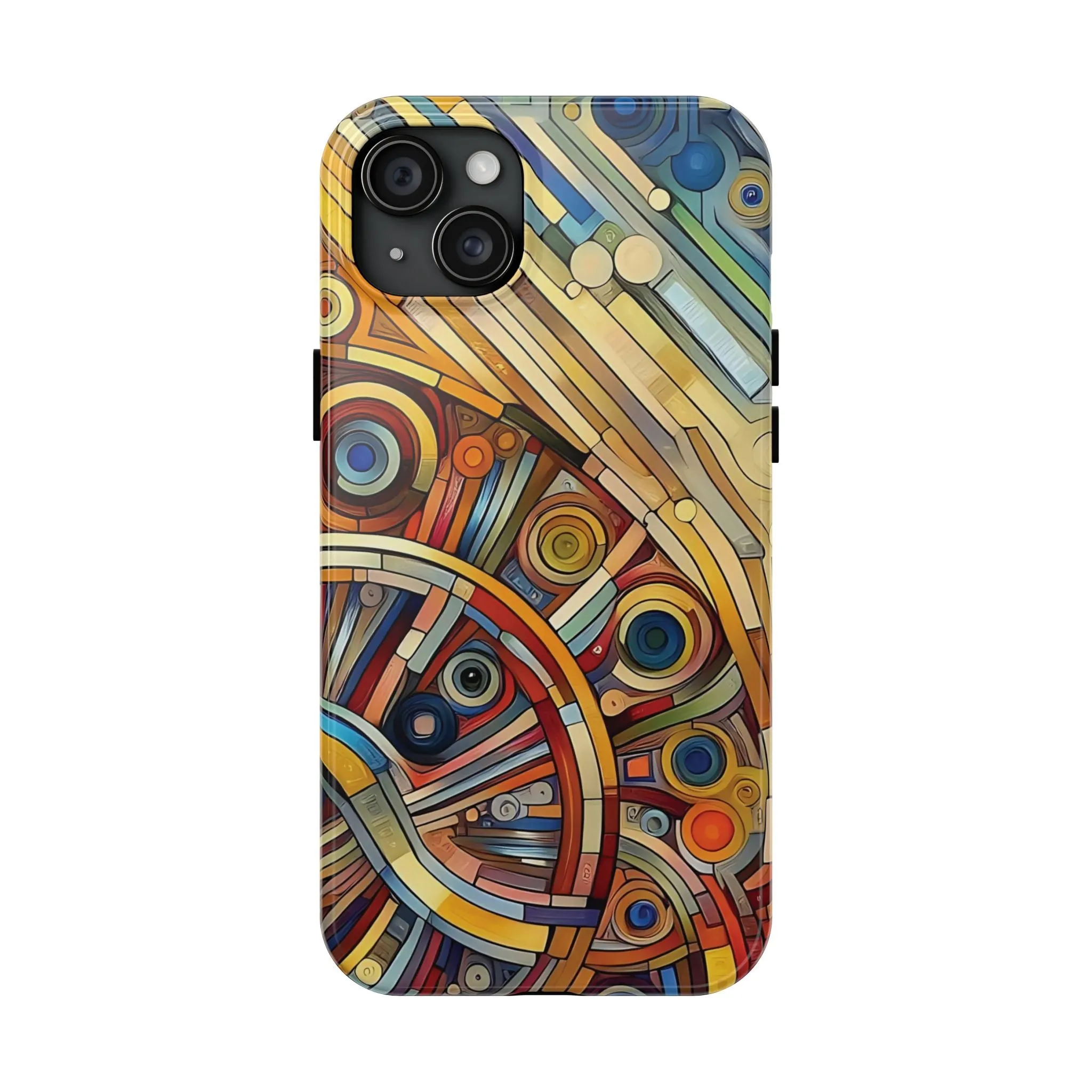 Colorful abstract round patterns design Tough Phone Cases