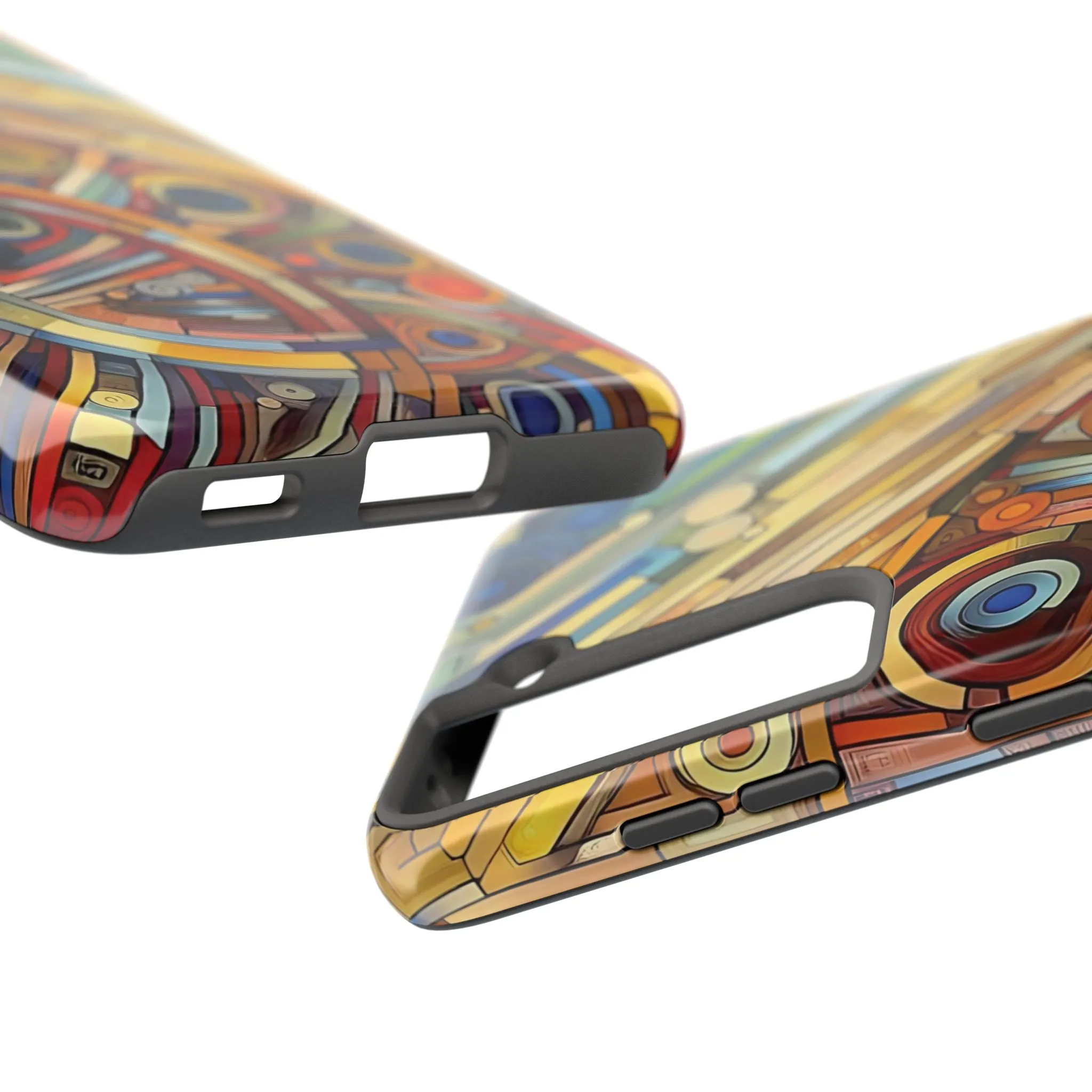 Colorful abstract round patterns design Tough Phone Cases