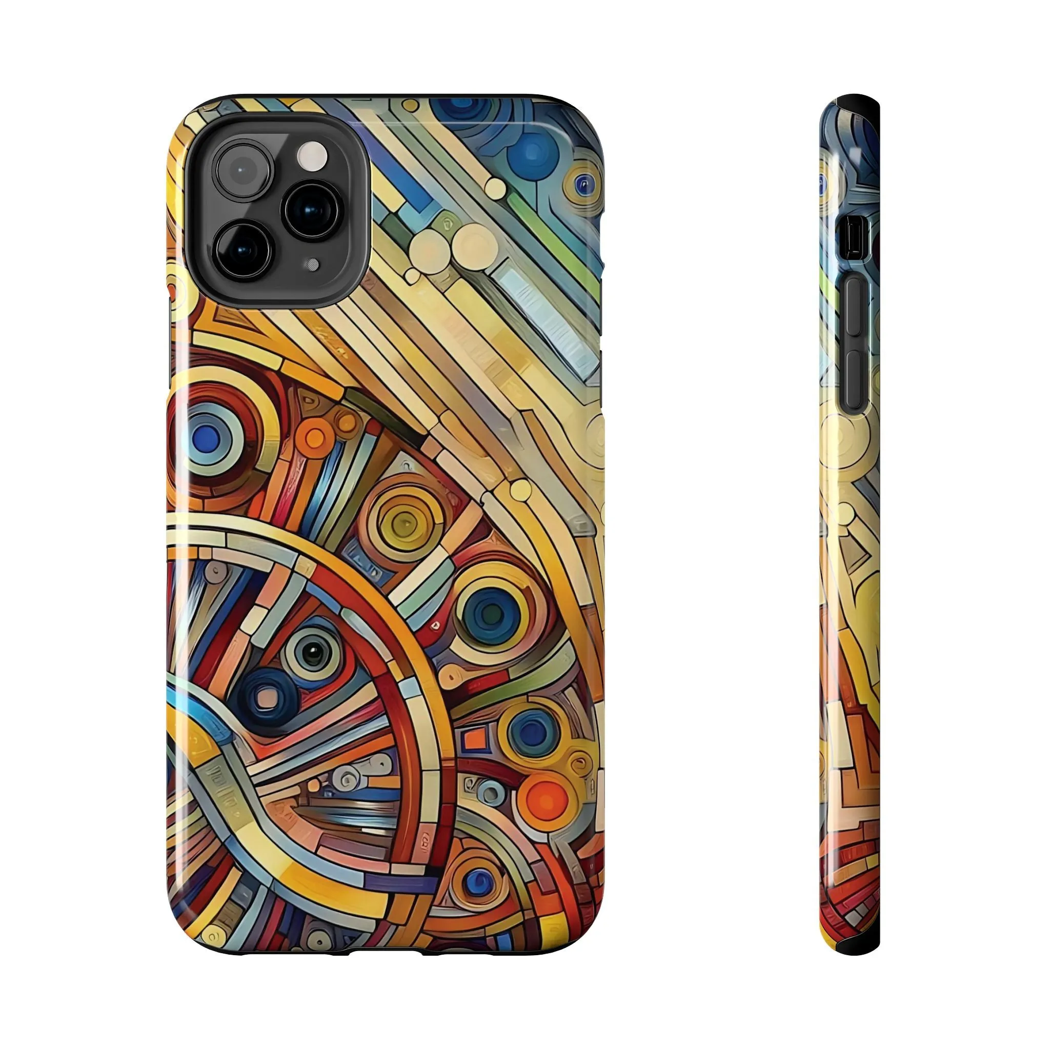 Colorful abstract round patterns design Tough Phone Cases