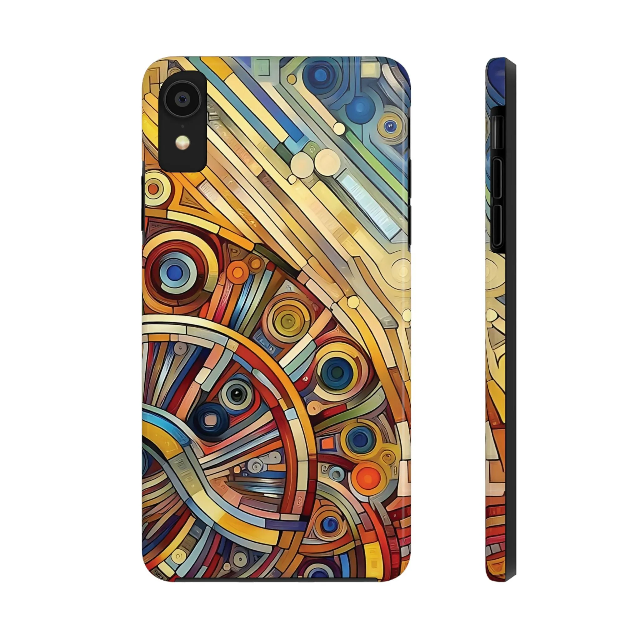 Colorful abstract round patterns design Tough Phone Cases