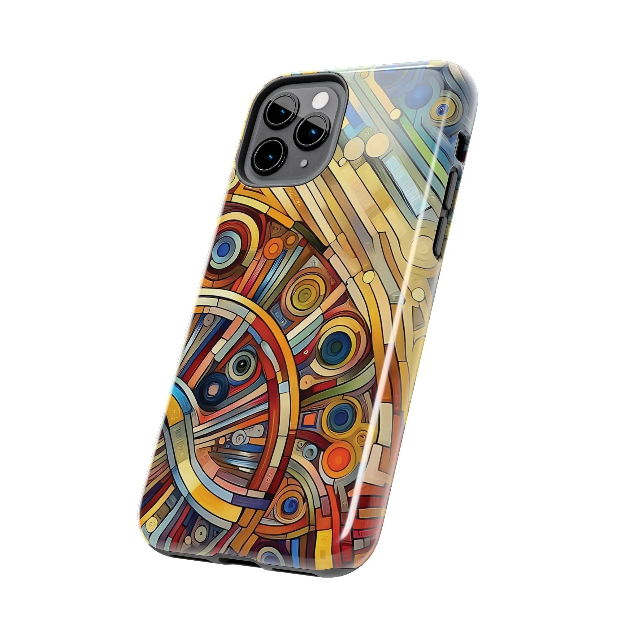 Colorful abstract round patterns design Tough Phone Cases