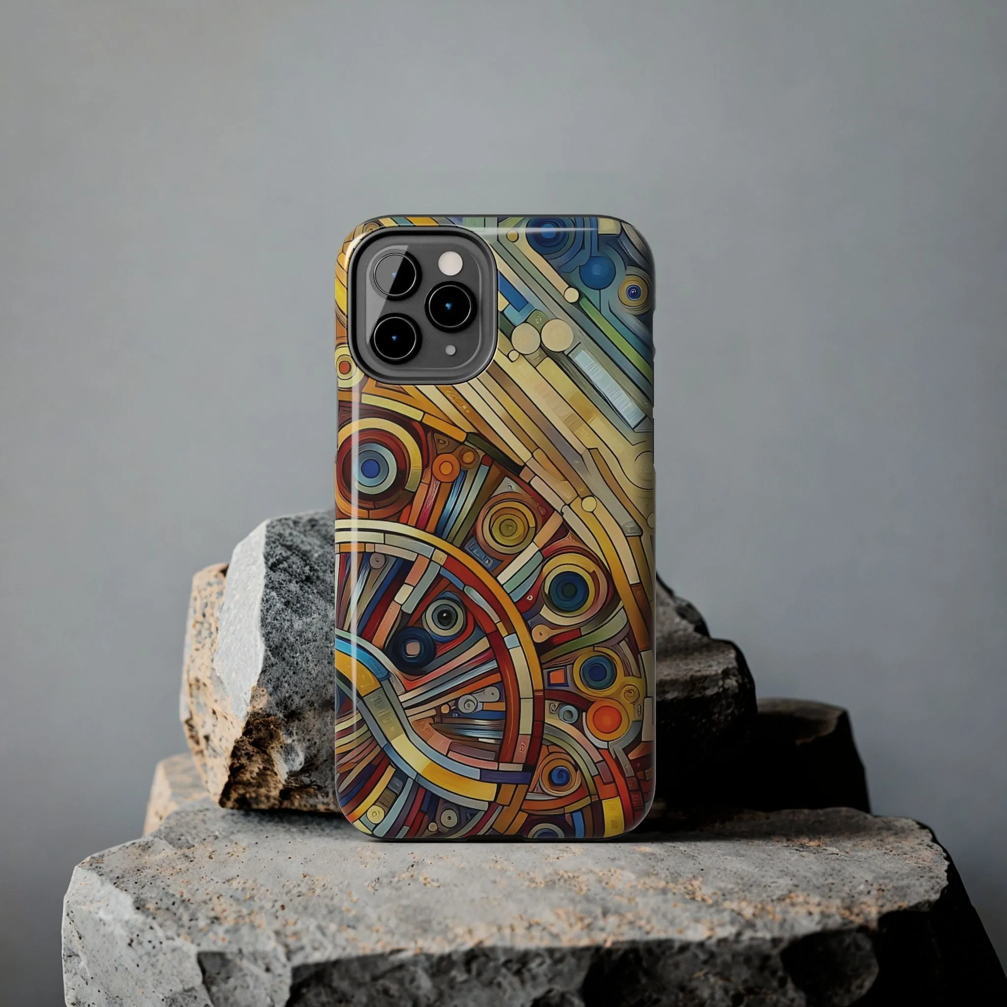 Colorful abstract round patterns design Tough Phone Cases