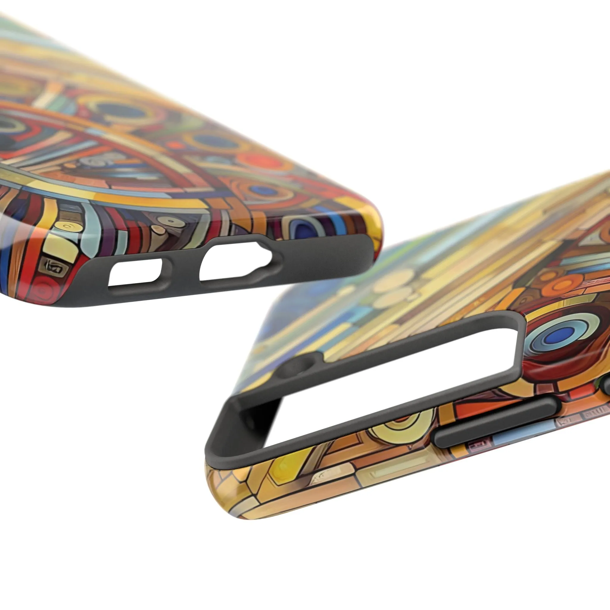 Colorful abstract round patterns design Tough Phone Cases