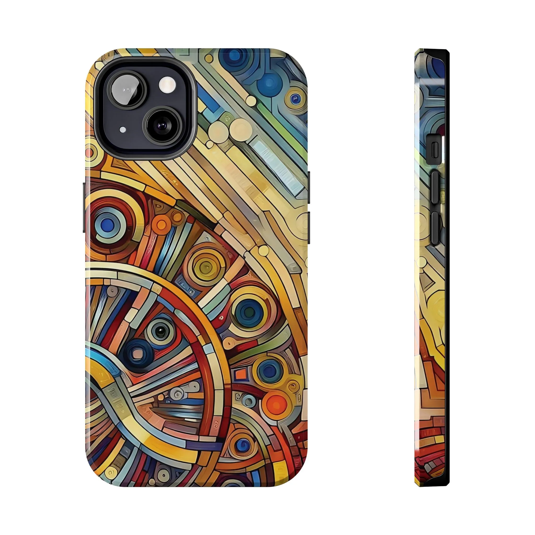 Colorful abstract round patterns design Tough Phone Cases