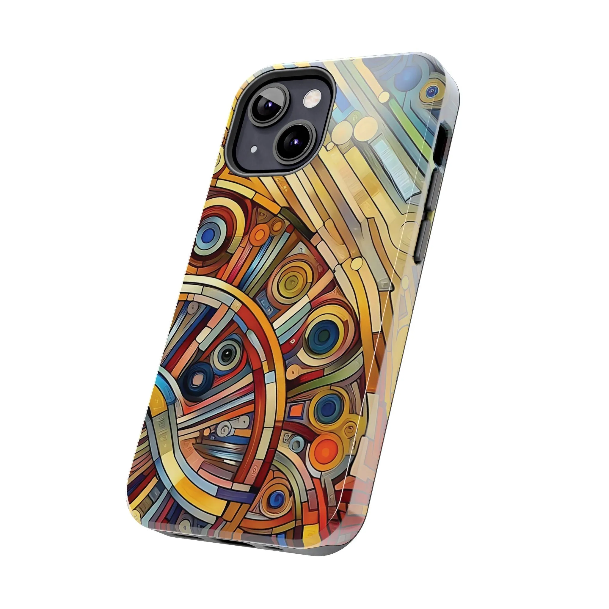 Colorful abstract round patterns design Tough Phone Cases