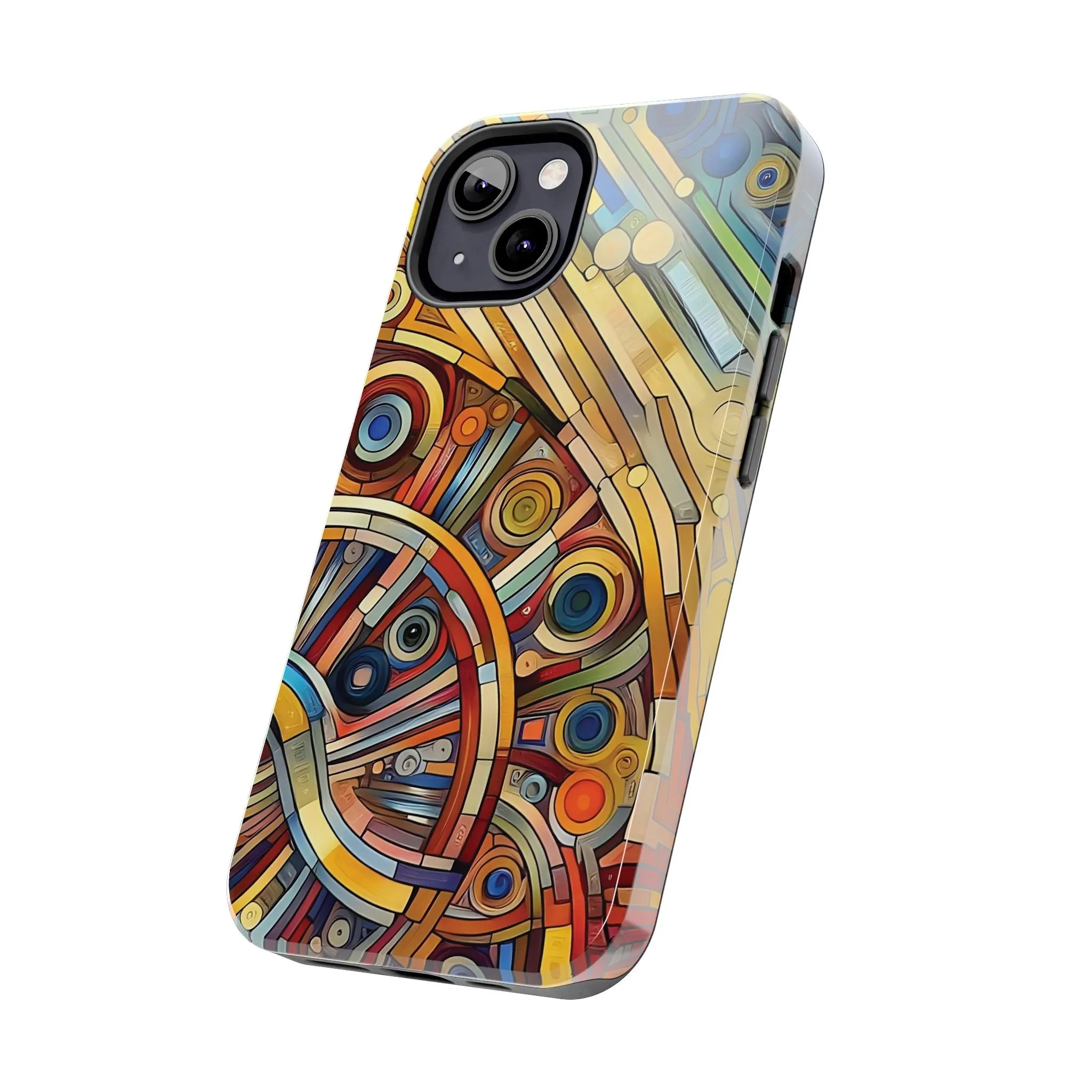Colorful abstract round patterns design Tough Phone Cases