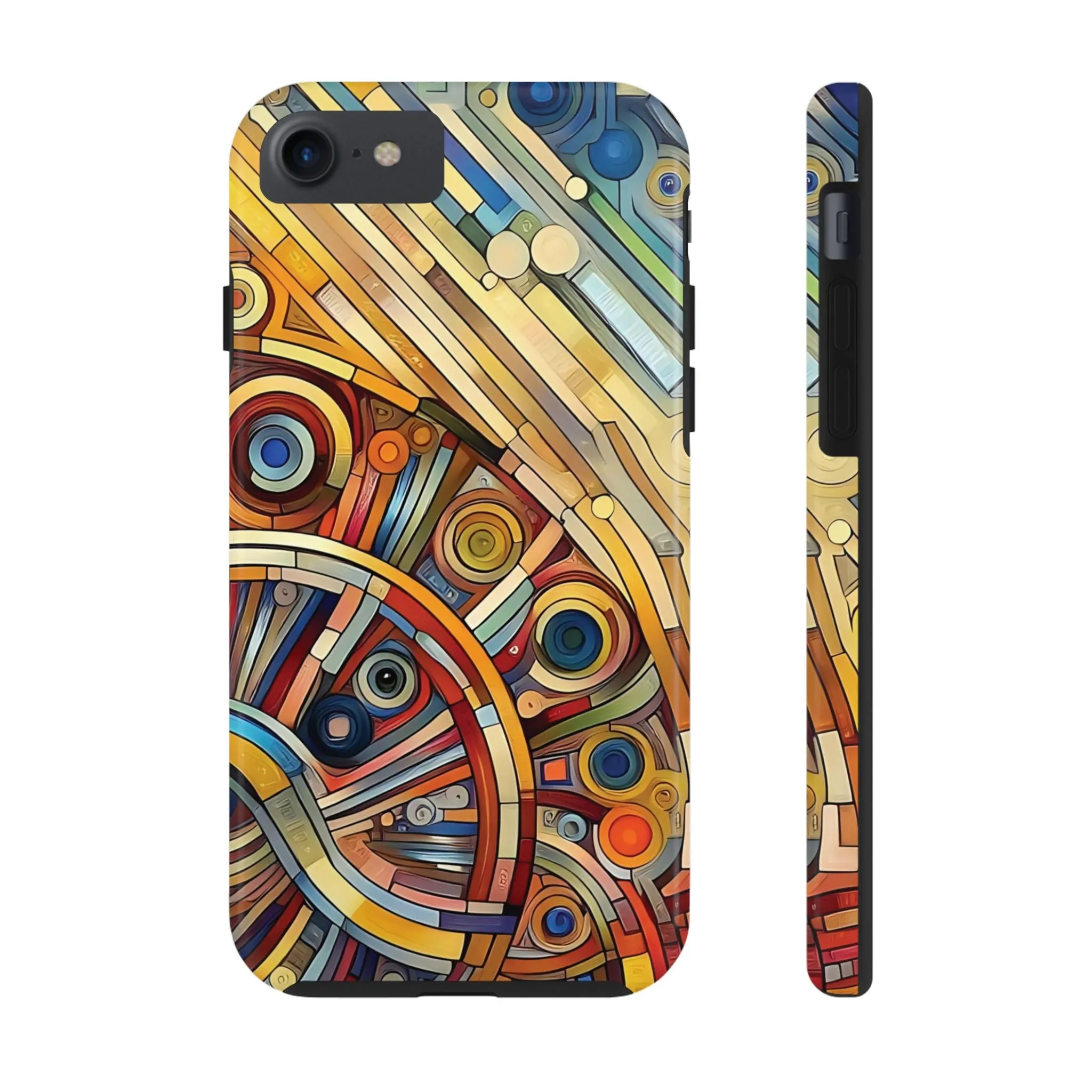 Colorful abstract round patterns design Tough Phone Cases