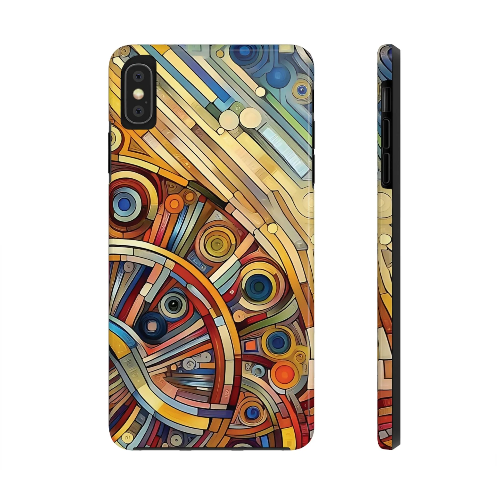 Colorful abstract round patterns design Tough Phone Cases