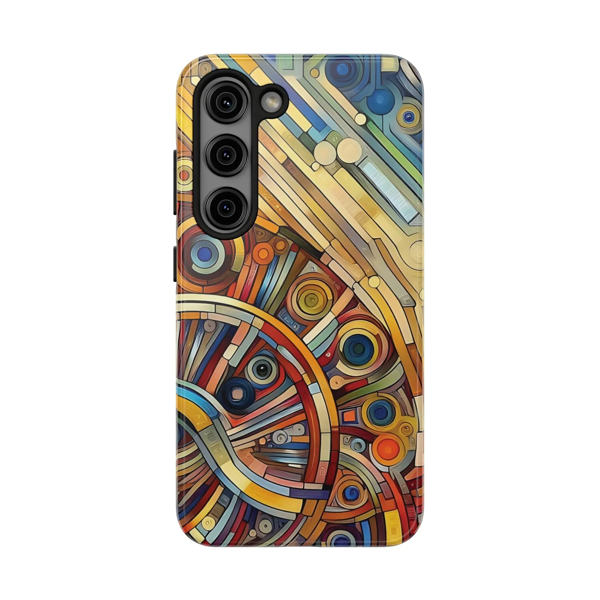 Colorful abstract round patterns design Tough Phone Cases
