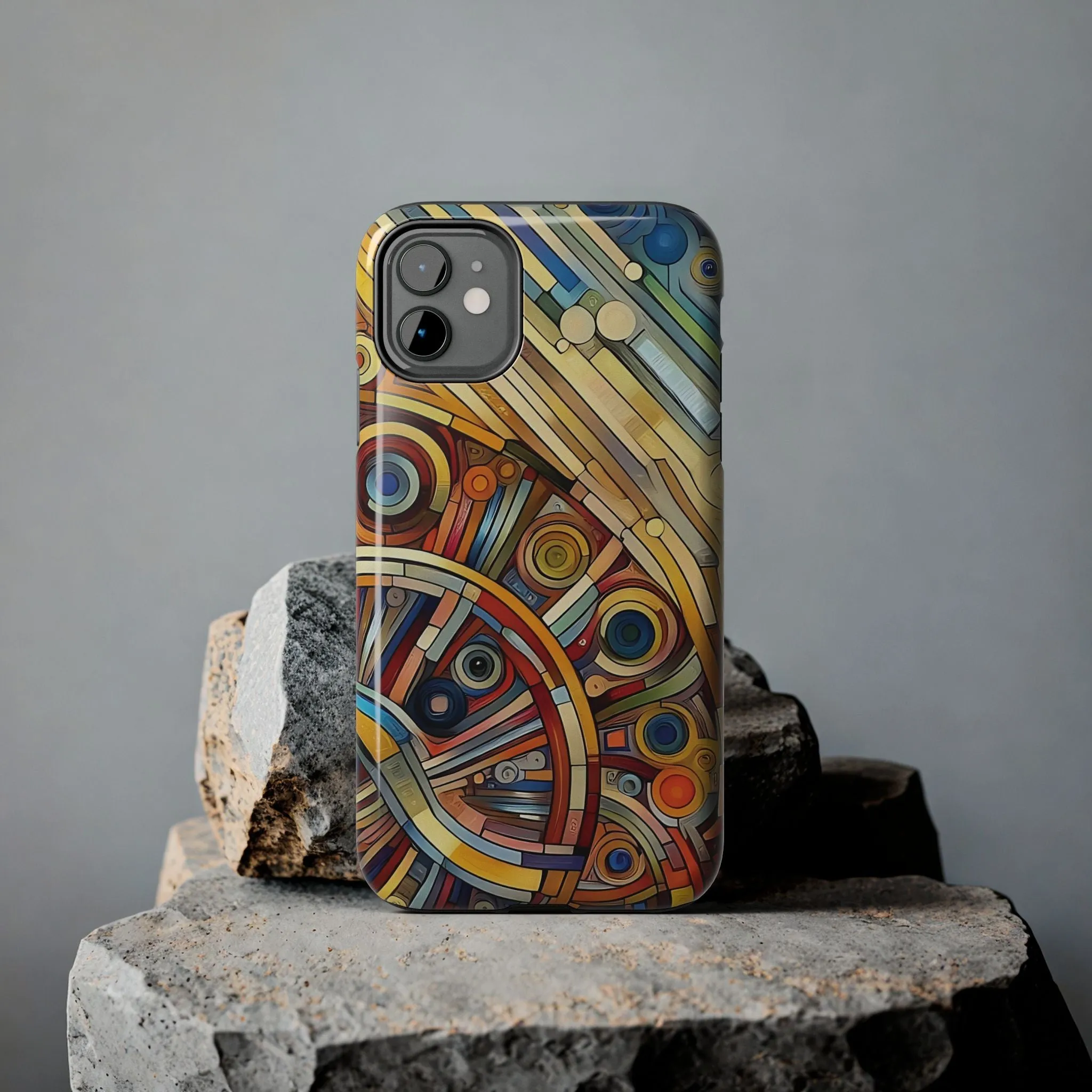 Colorful abstract round patterns design Tough Phone Cases