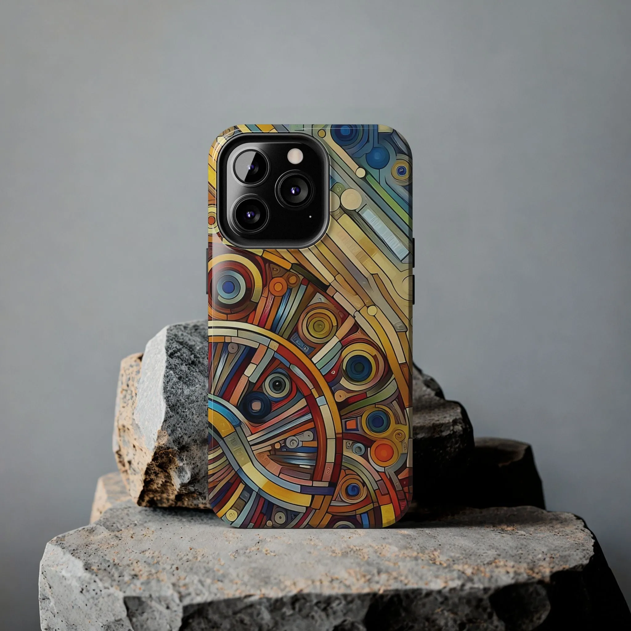 Colorful abstract round patterns design Tough Phone Cases