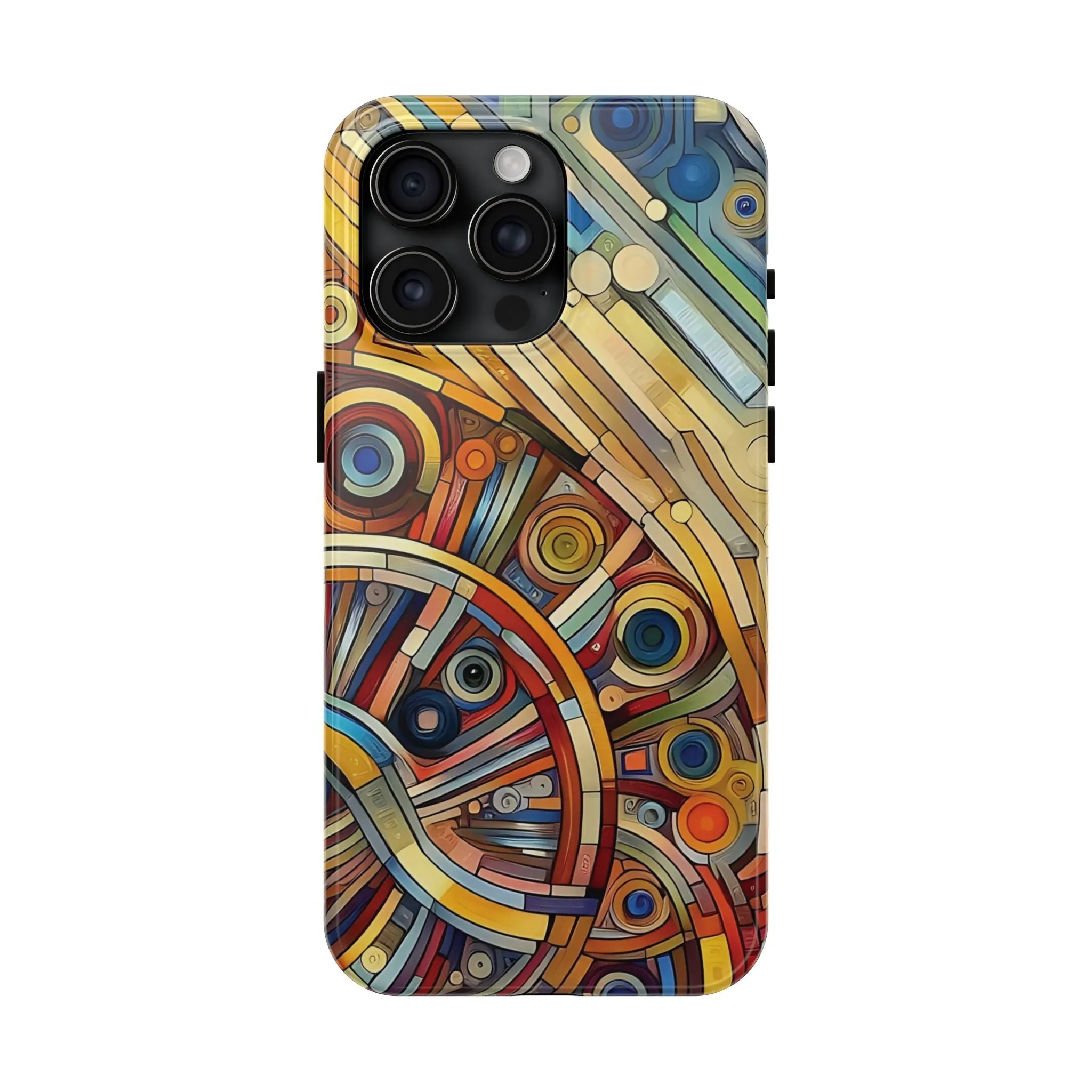 Colorful abstract round patterns design Tough Phone Cases