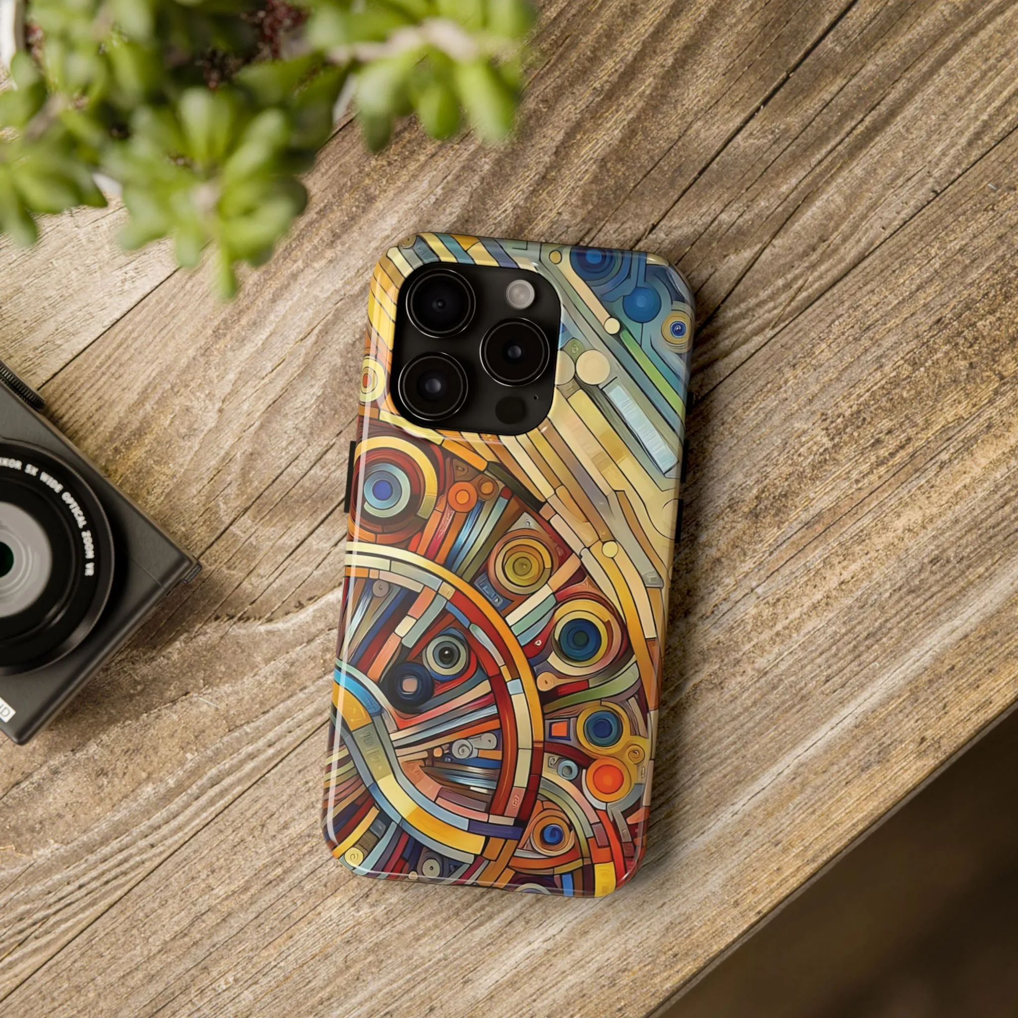 Colorful abstract round patterns design Tough Phone Cases