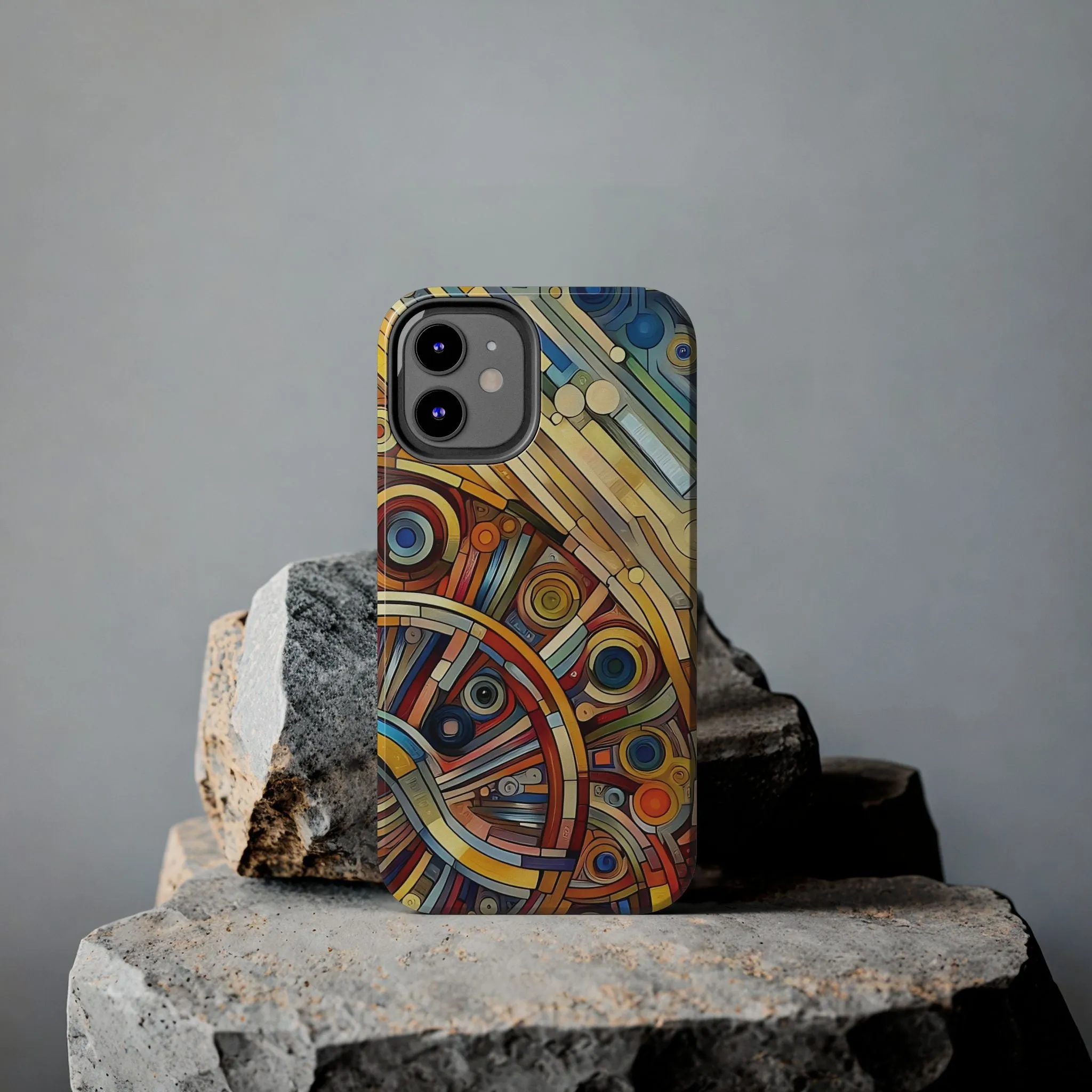 Colorful abstract round patterns design Tough Phone Cases