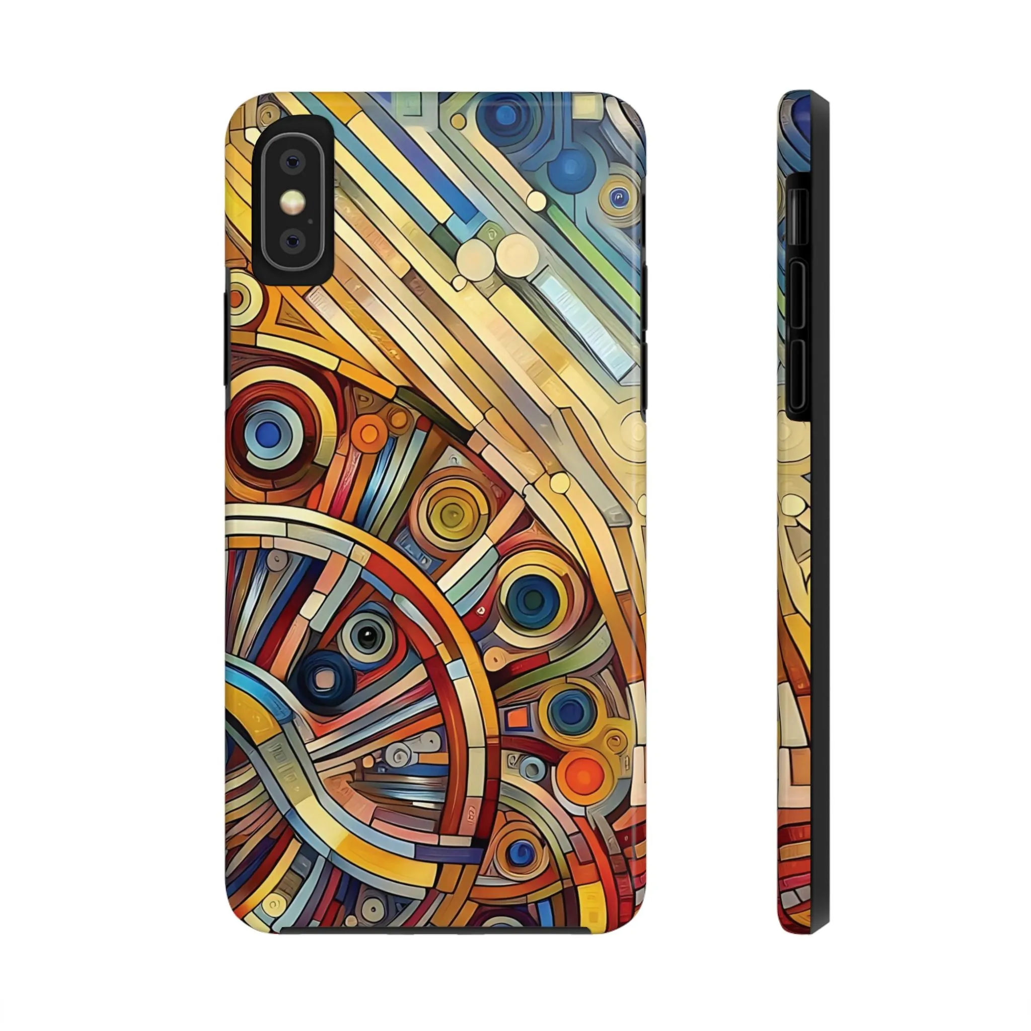 Colorful abstract round patterns design Tough Phone Cases