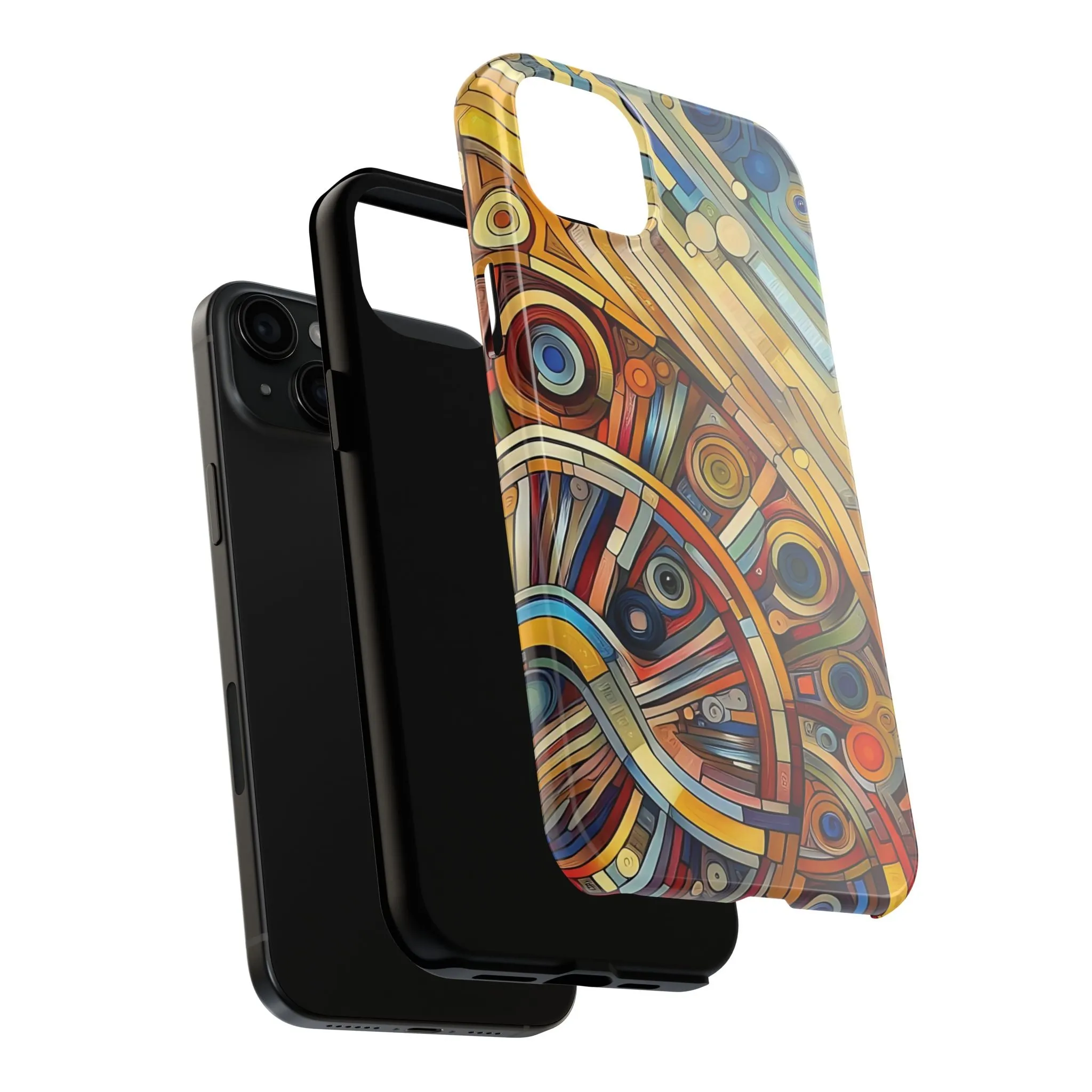 Colorful abstract round patterns design Tough Phone Cases