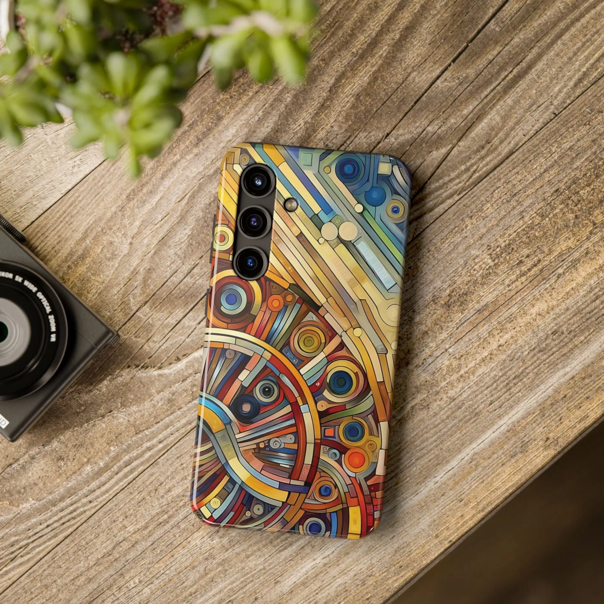 Colorful abstract round patterns design Tough Phone Cases