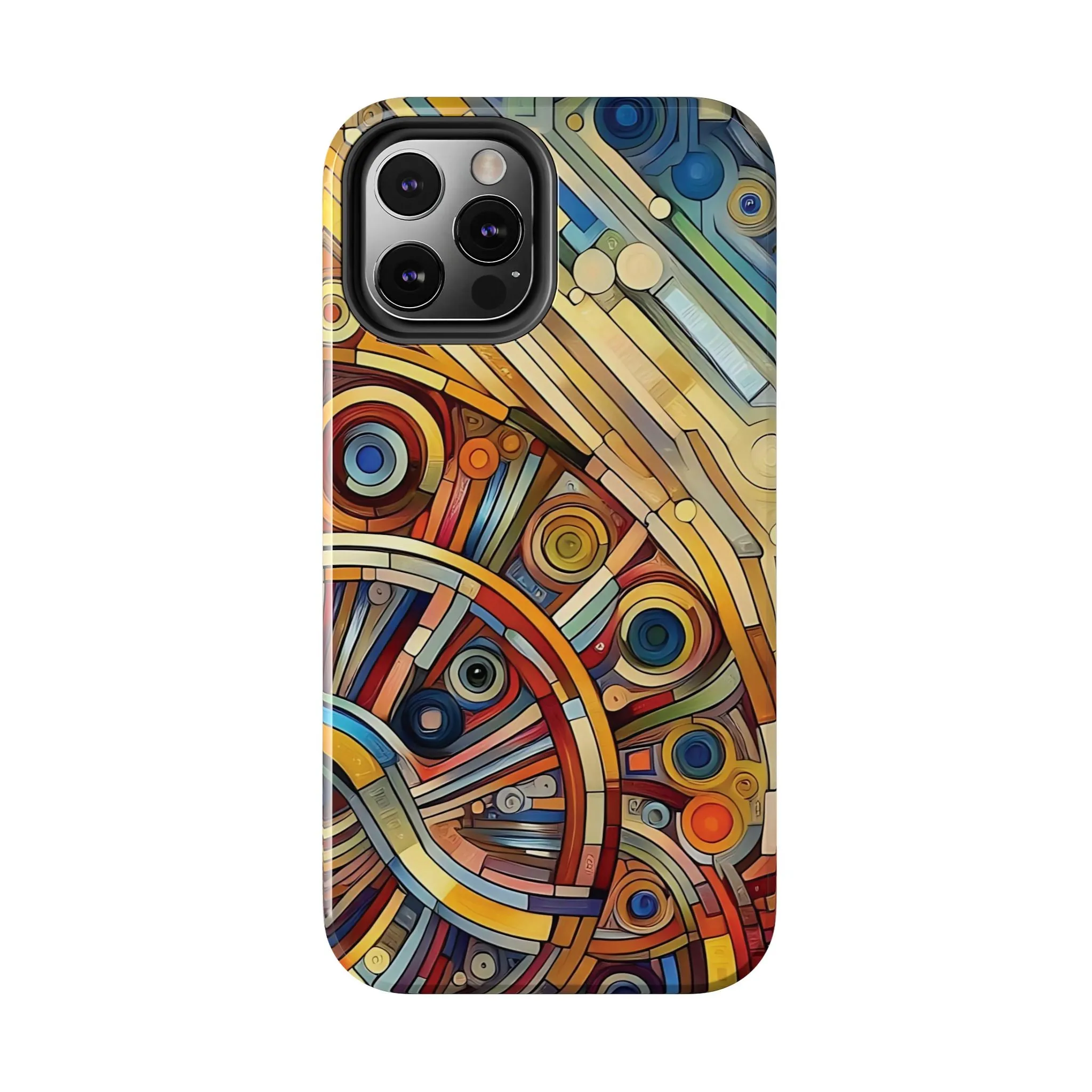 Colorful abstract round patterns design Tough Phone Cases