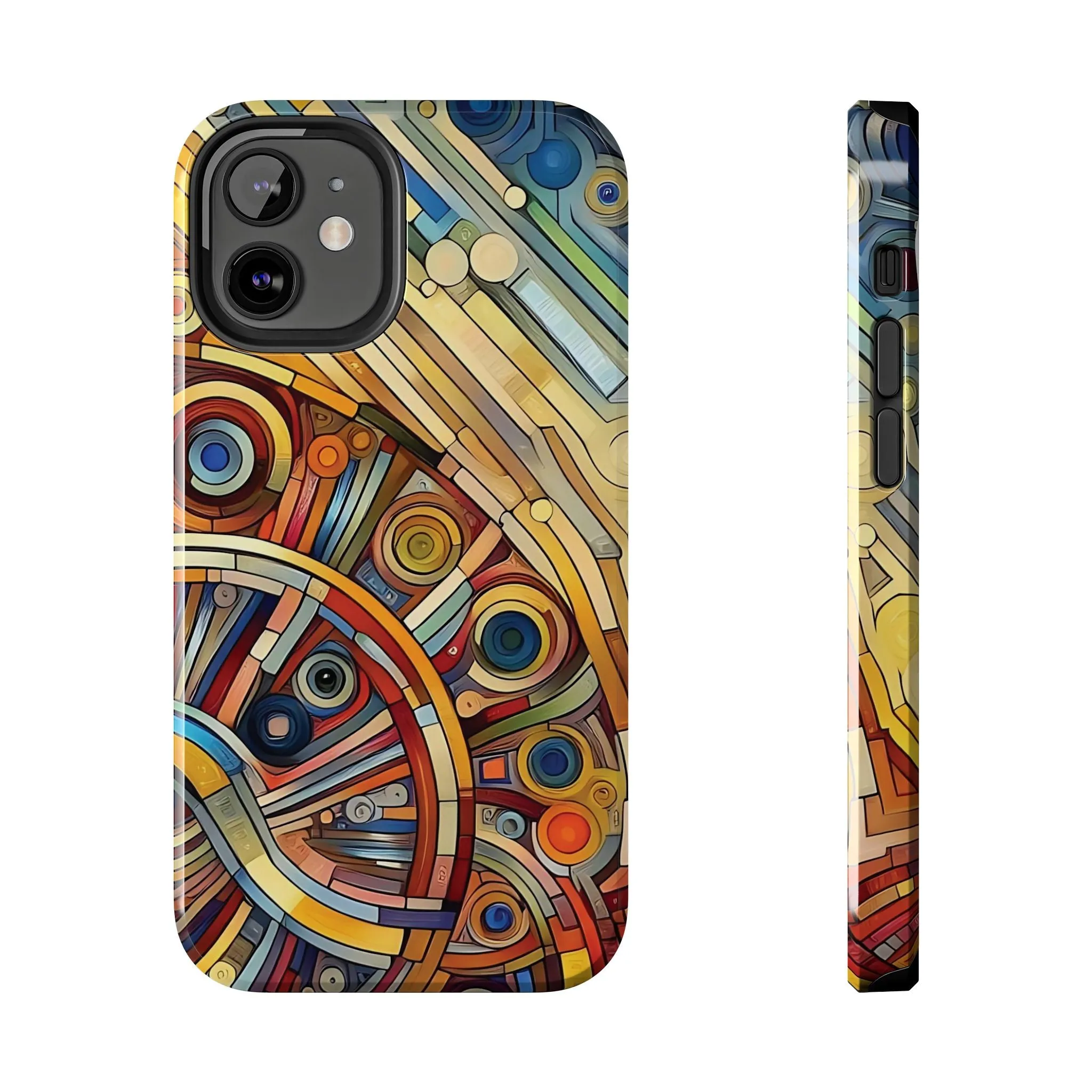 Colorful abstract round patterns design Tough Phone Cases