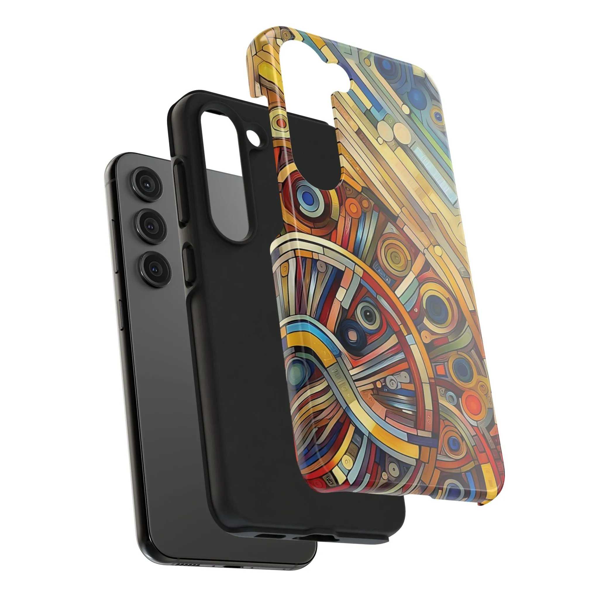 Colorful abstract round patterns design Tough Phone Cases