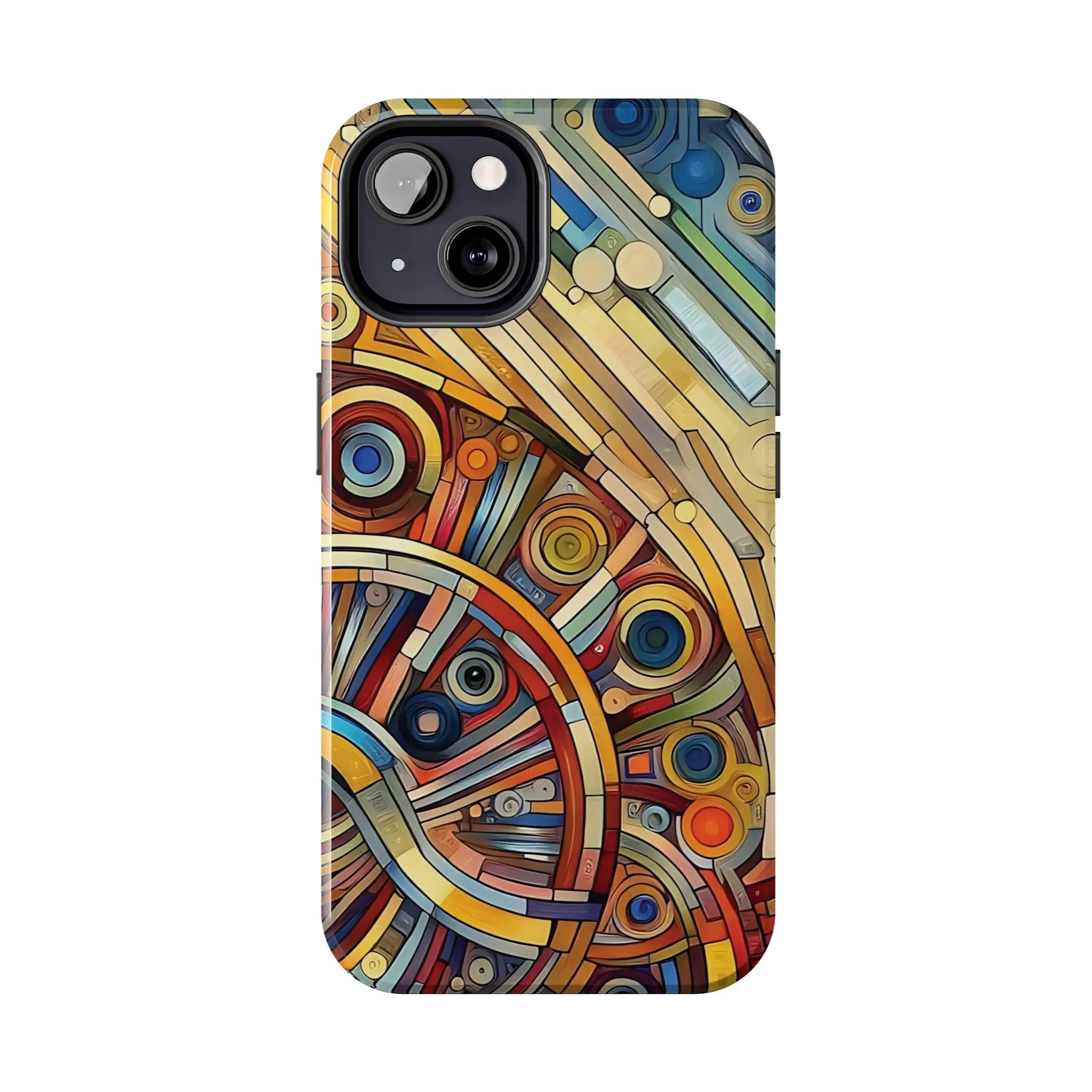 Colorful abstract round patterns design Tough Phone Cases