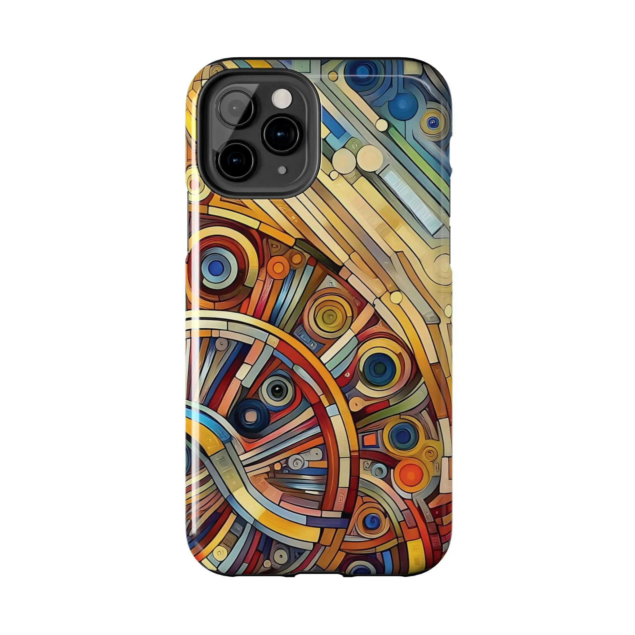 Colorful abstract round patterns design Tough Phone Cases
