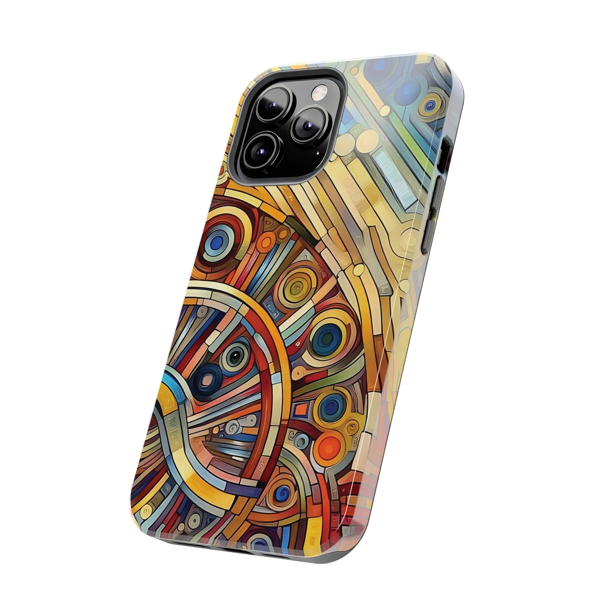 Colorful abstract round patterns design Tough Phone Cases