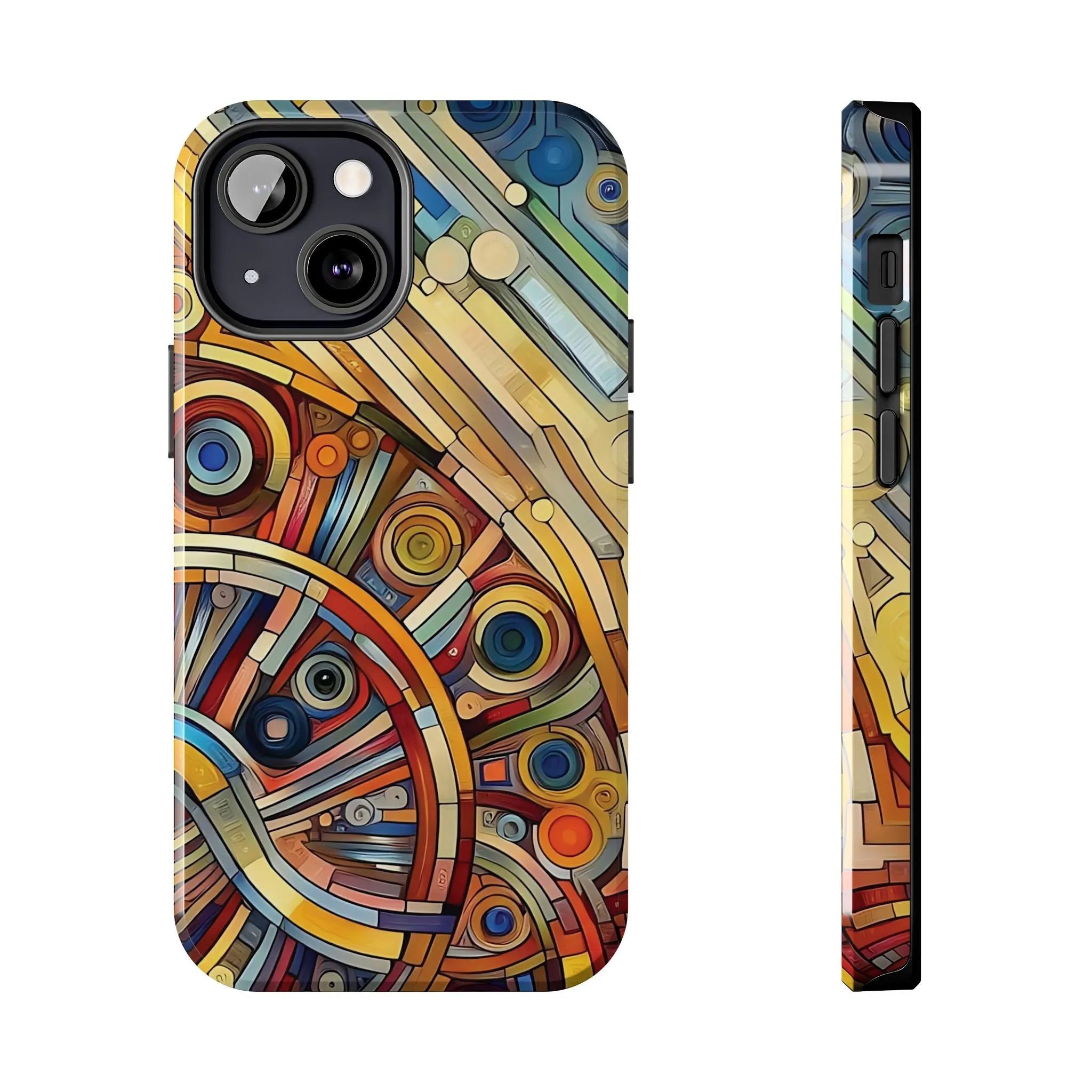 Colorful abstract round patterns design Tough Phone Cases