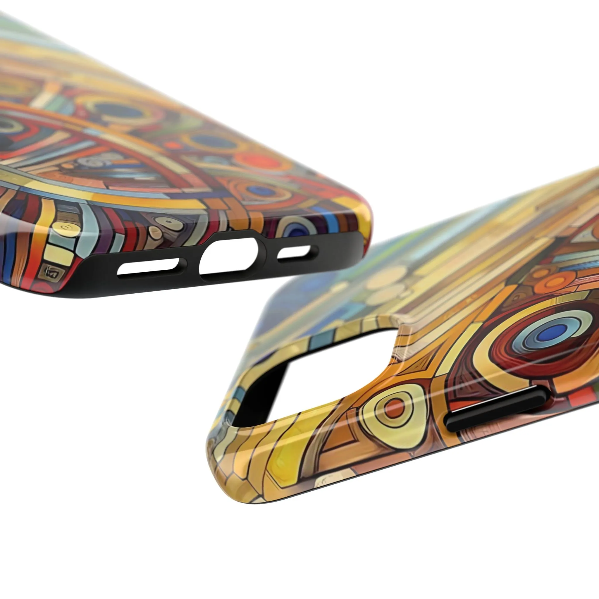 Colorful abstract round patterns design Tough Phone Cases