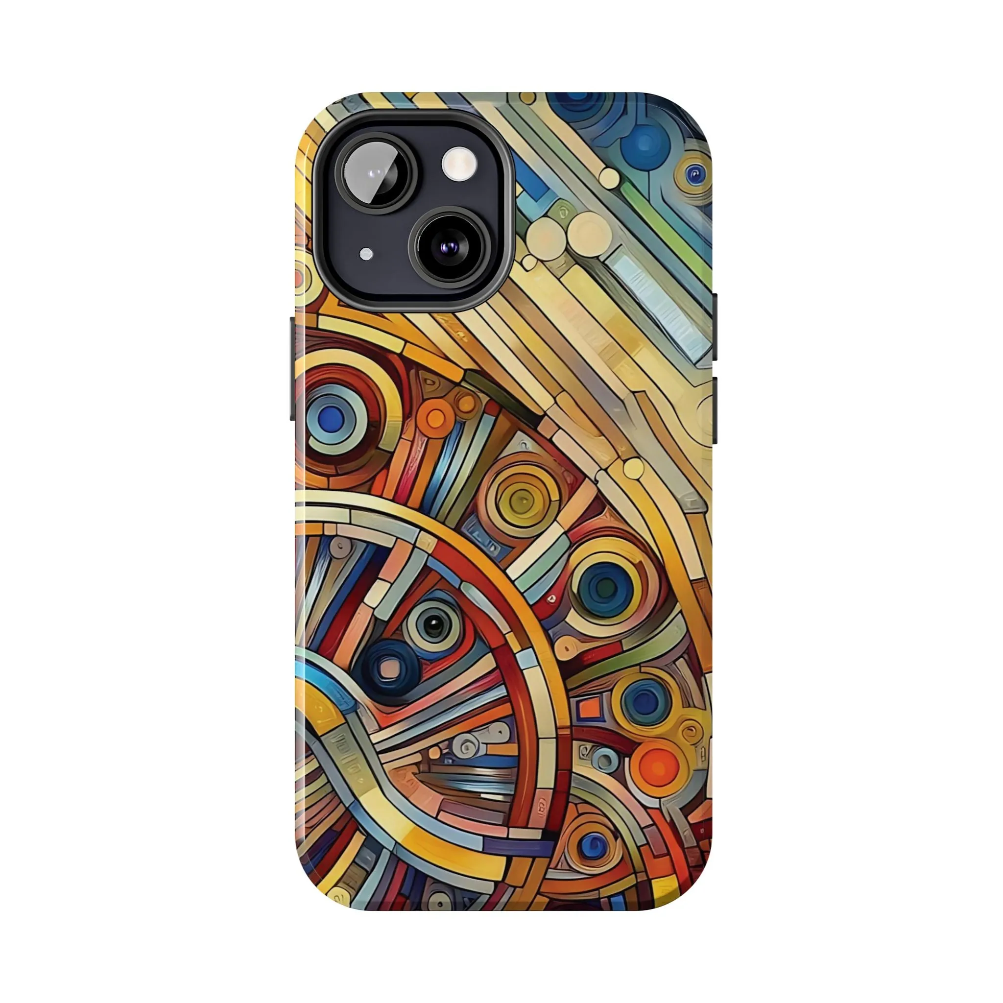Colorful abstract round patterns design Tough Phone Cases