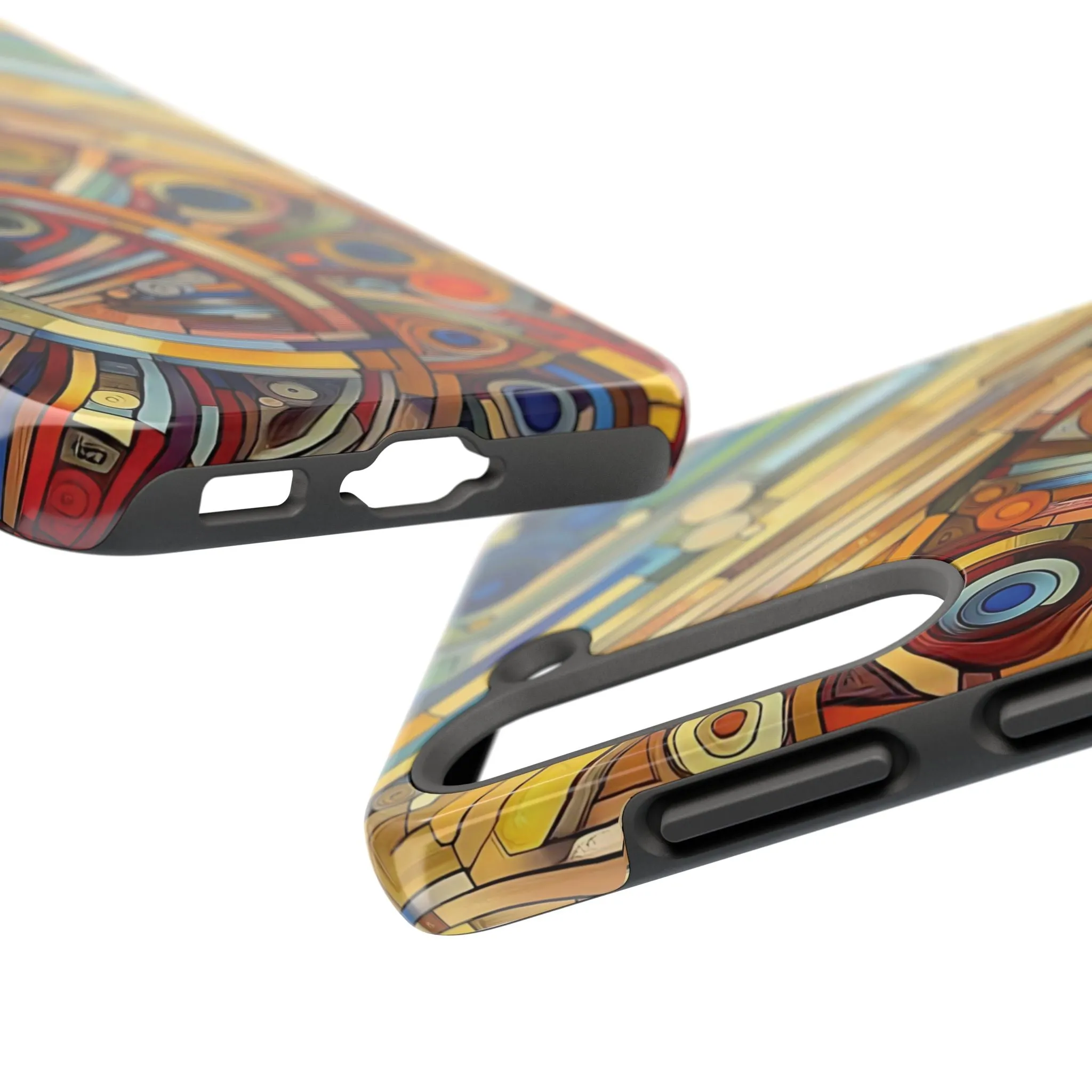Colorful abstract round patterns design Tough Phone Cases
