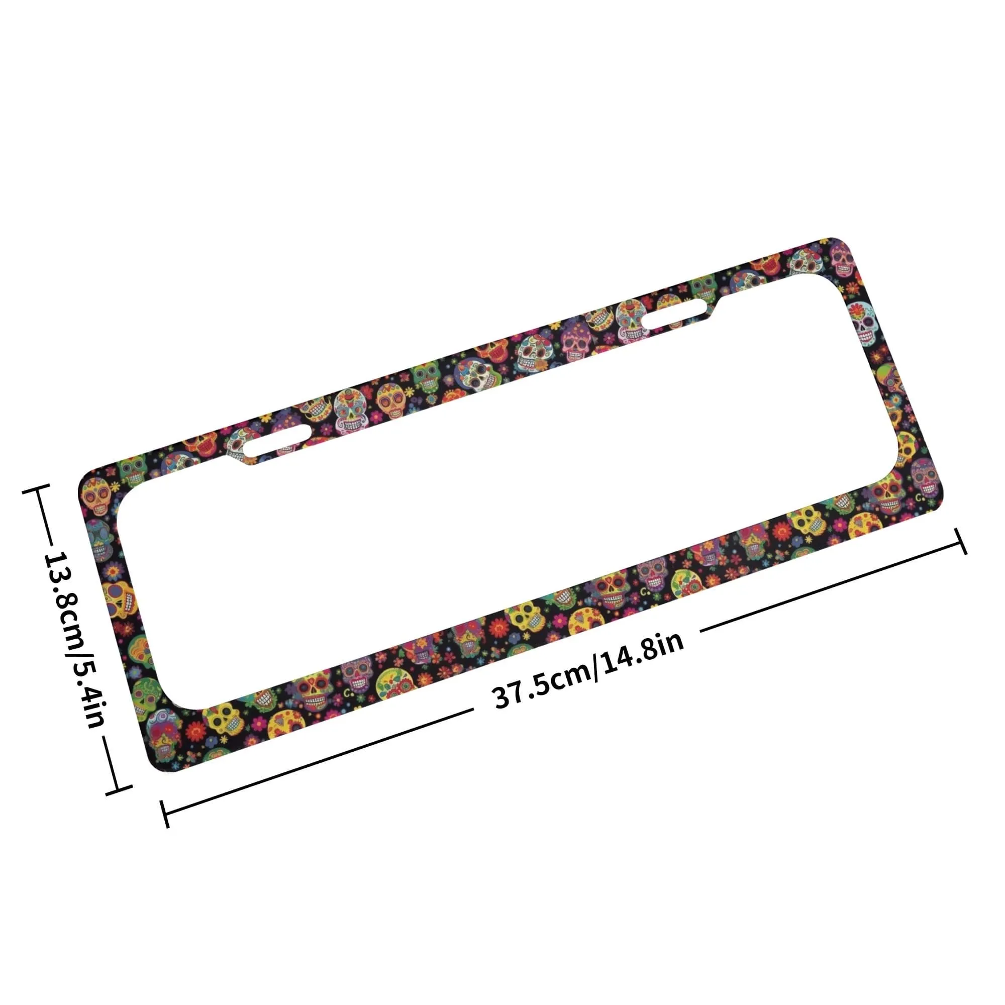 Colorful Skulls Australia License Plate Frame L Size