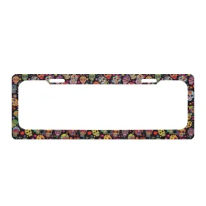 Colorful Skulls Australia License Plate Frame L Size