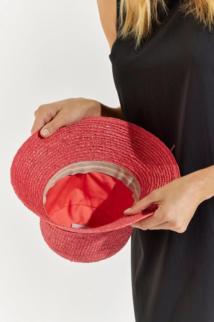 Coolibar Carolina Summer Cloche Hat UPF 50  - Radiant Coral
