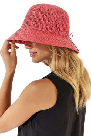 Coolibar Carolina Summer Cloche Hat UPF 50  - Radiant Coral