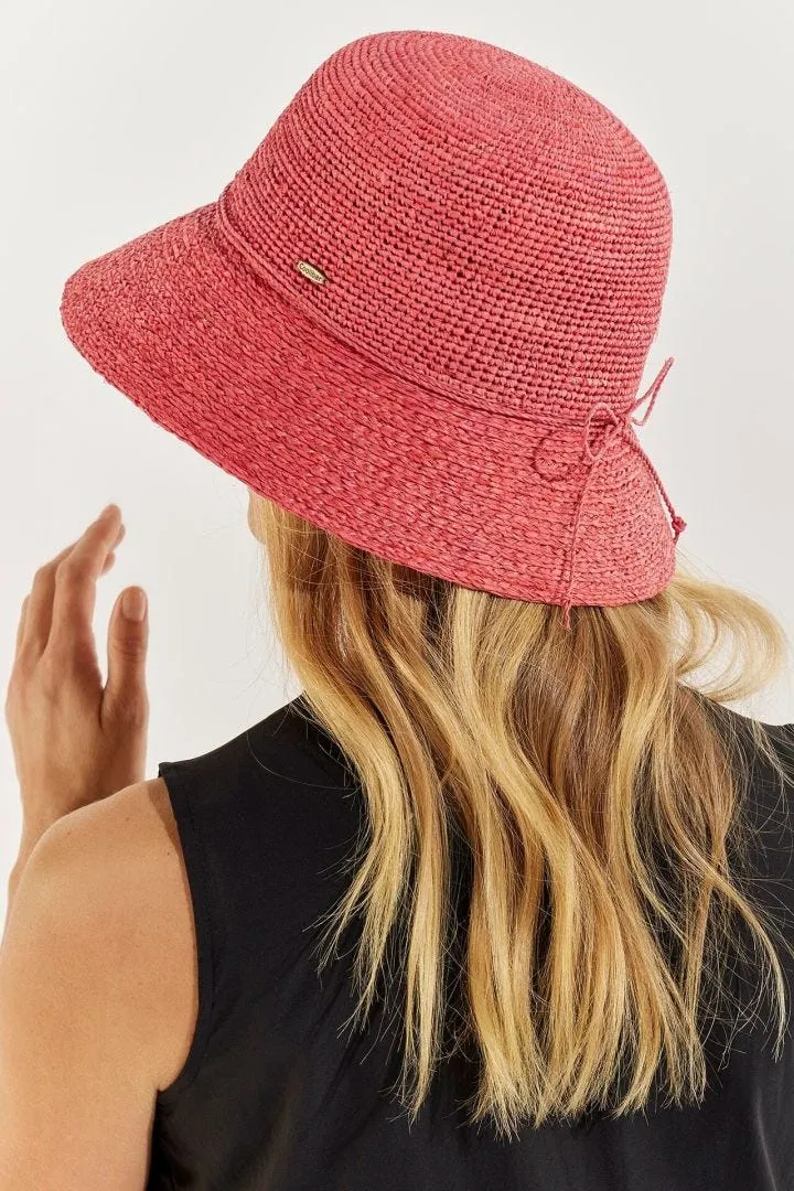 Coolibar Carolina Summer Cloche Hat UPF 50  - Radiant Coral