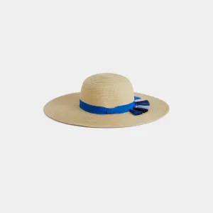 Coretta Floppy Hat - Natural/Blue
